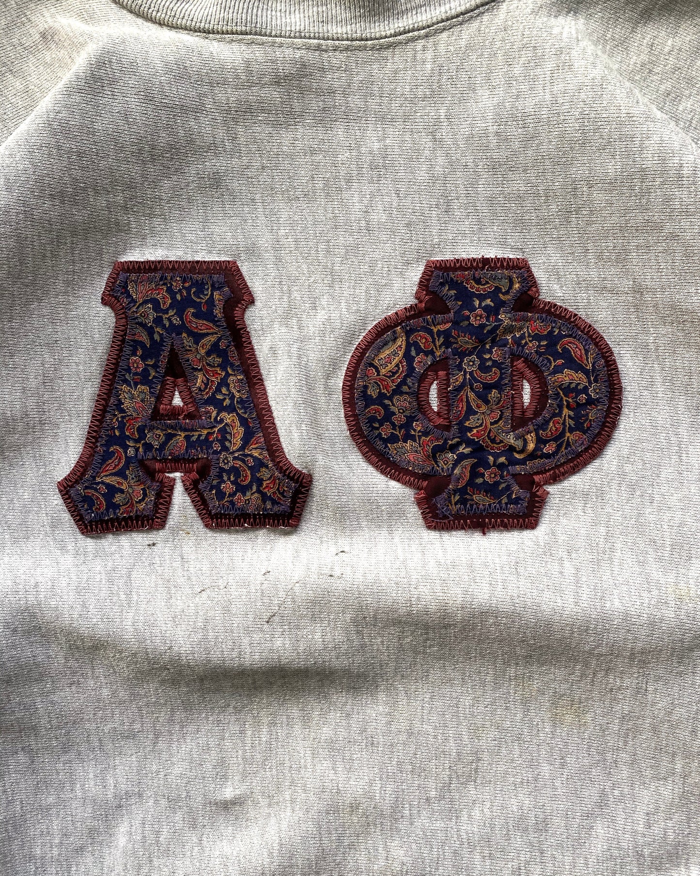 1980S 'AQ' GREY CHAMPION REVERSE WEAVE SWEATSHIRTS (S-L)