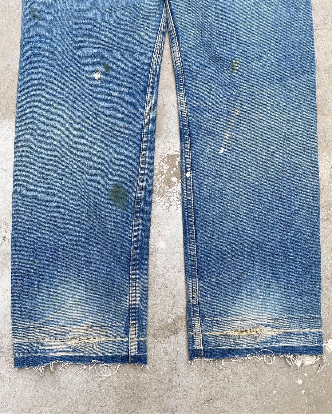 1980s Levi’s 501 Released Hem Painted Jeans