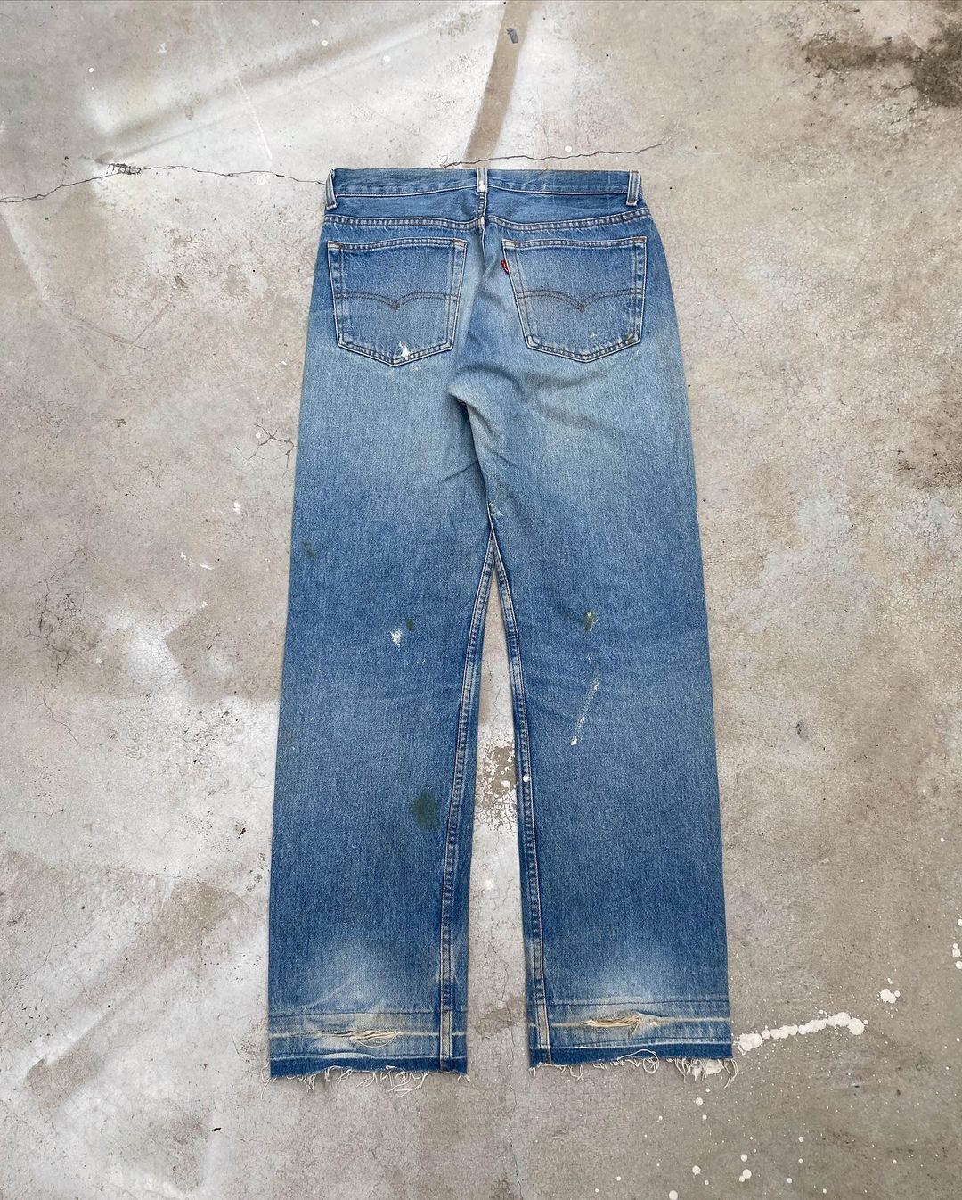 1980s Levi’s 501 Released Hem Painted Jeans