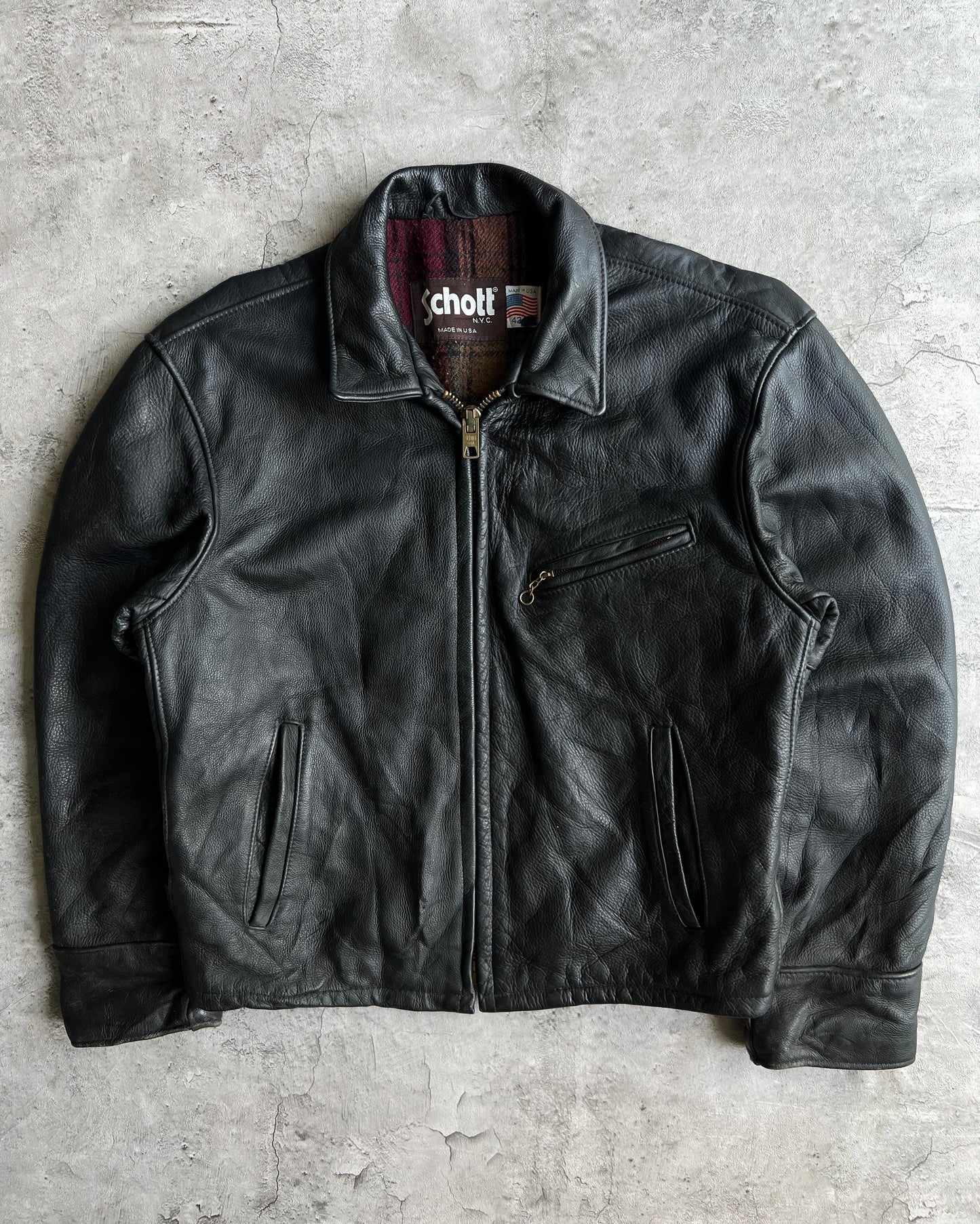 1980S SCHOTT LEATHER RIDER JACKET (M/L)
