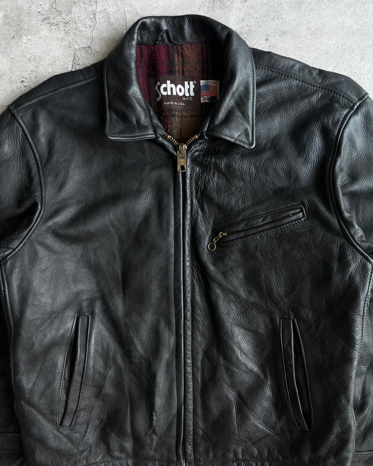 1980S SCHOTT LEATHER RIDER JACKET (M/L)