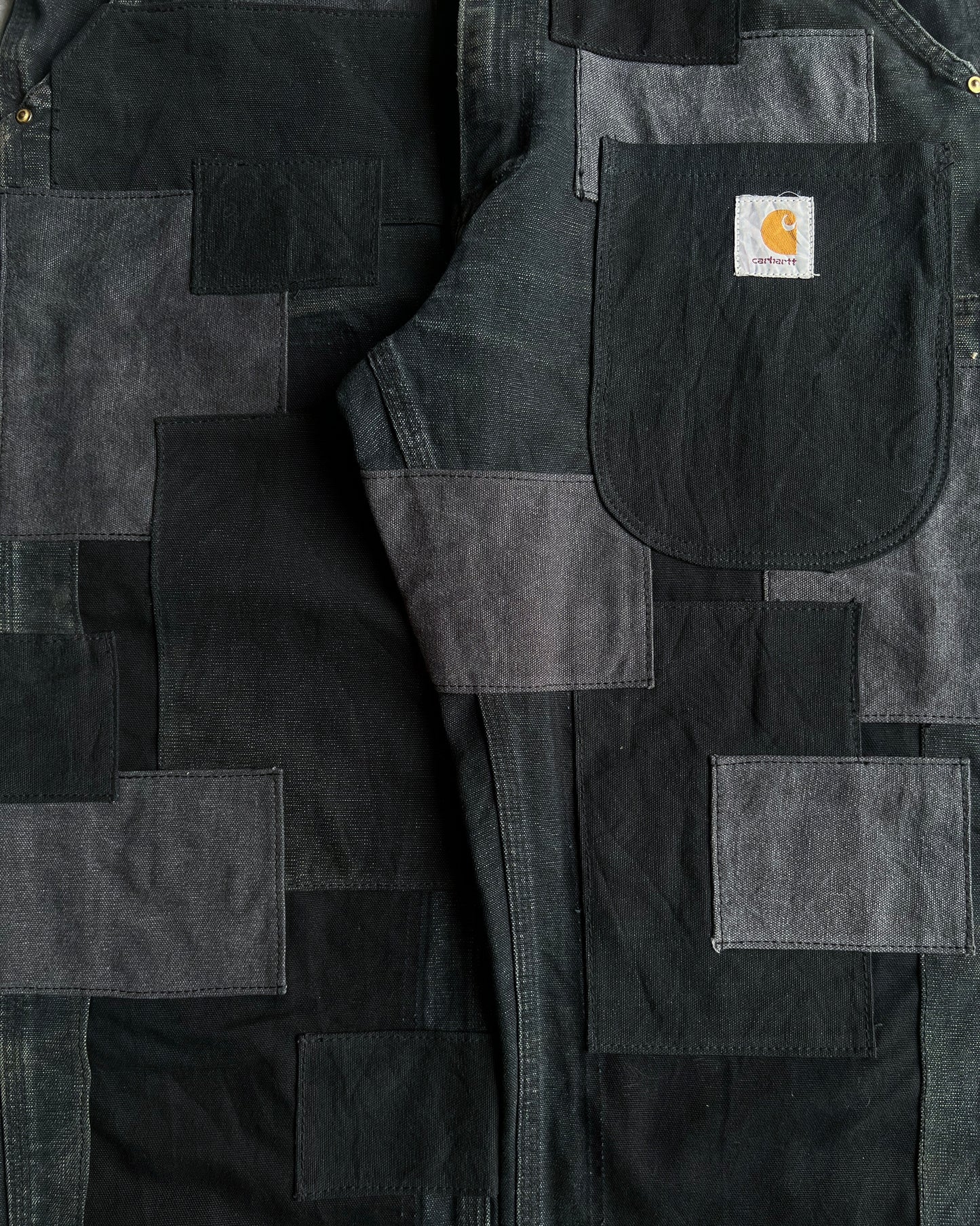 1990S REWORKED CARHARTT PATCHWORK DOUBLE KNEE PANTS (34X32)