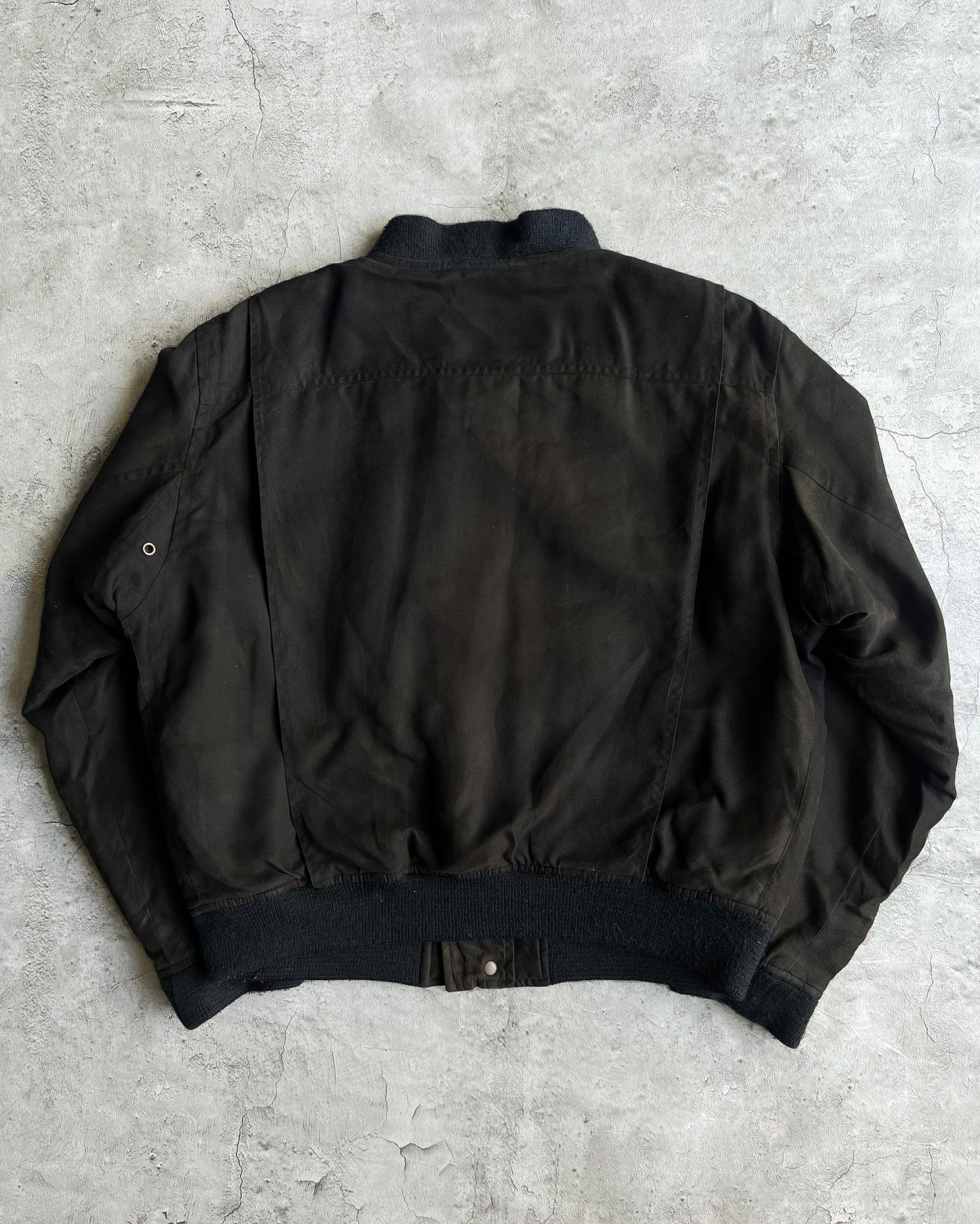 1980S SUN FADED GIORGIO ARMANI DOUBLE POCKET HARRINGTON JACKET (L)