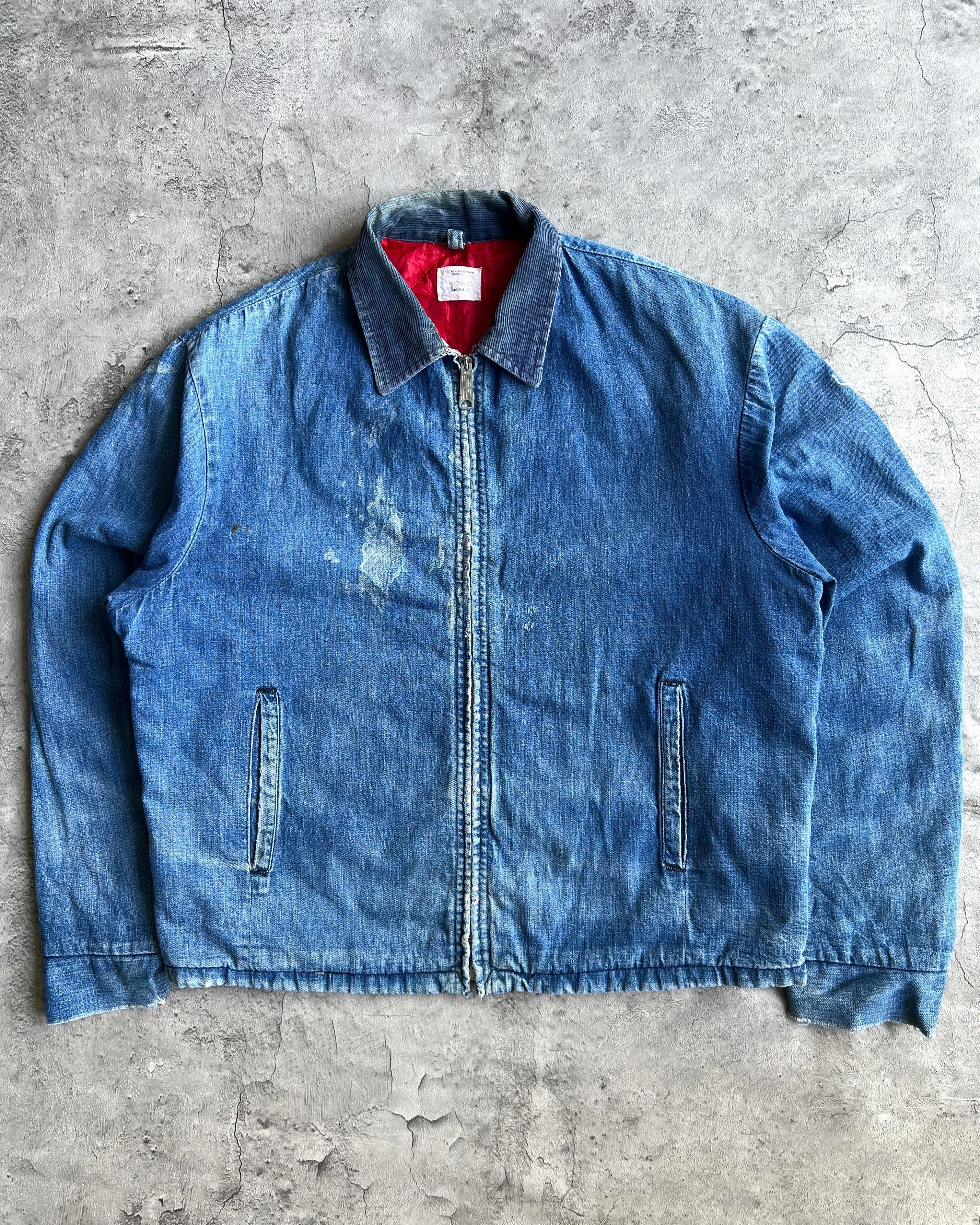 1970S FADED BIG MAC JCPENNEY DENIM WORK JACKET (L)