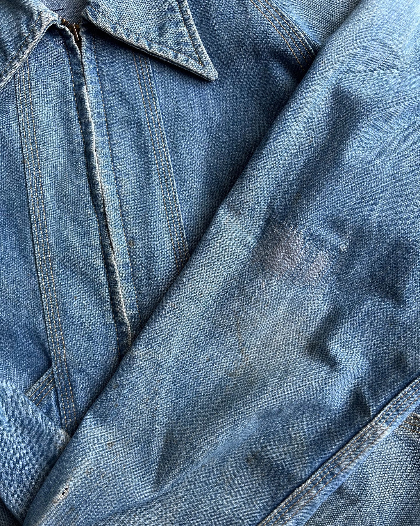 1970S LEE SANFORIZED DENIM WORK RAGLAN JACKET (S-L)