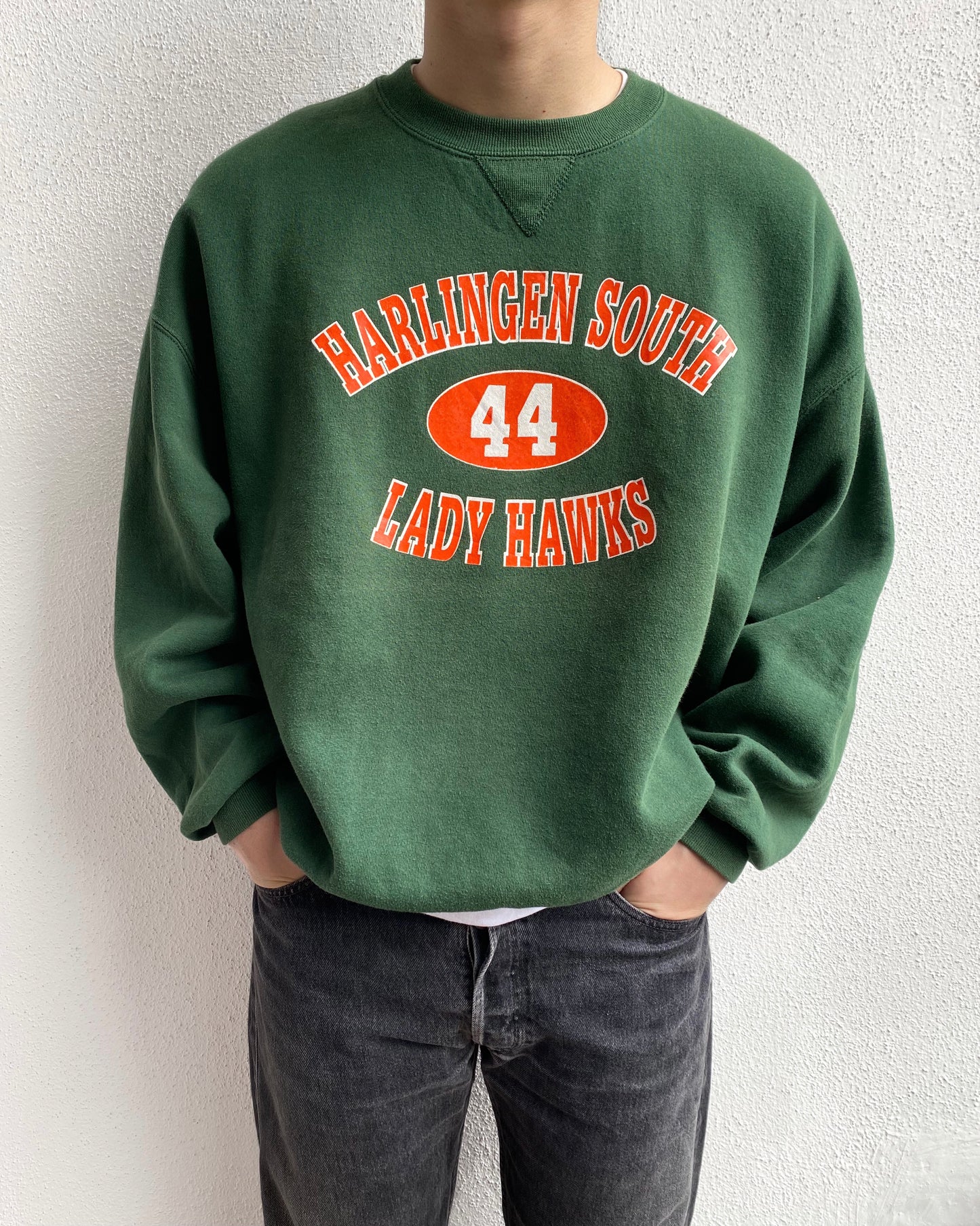 1990S 'HARLINGEN SOUTH LADY HAWKS' RUSSELL SWEATSHIRTS (XL)