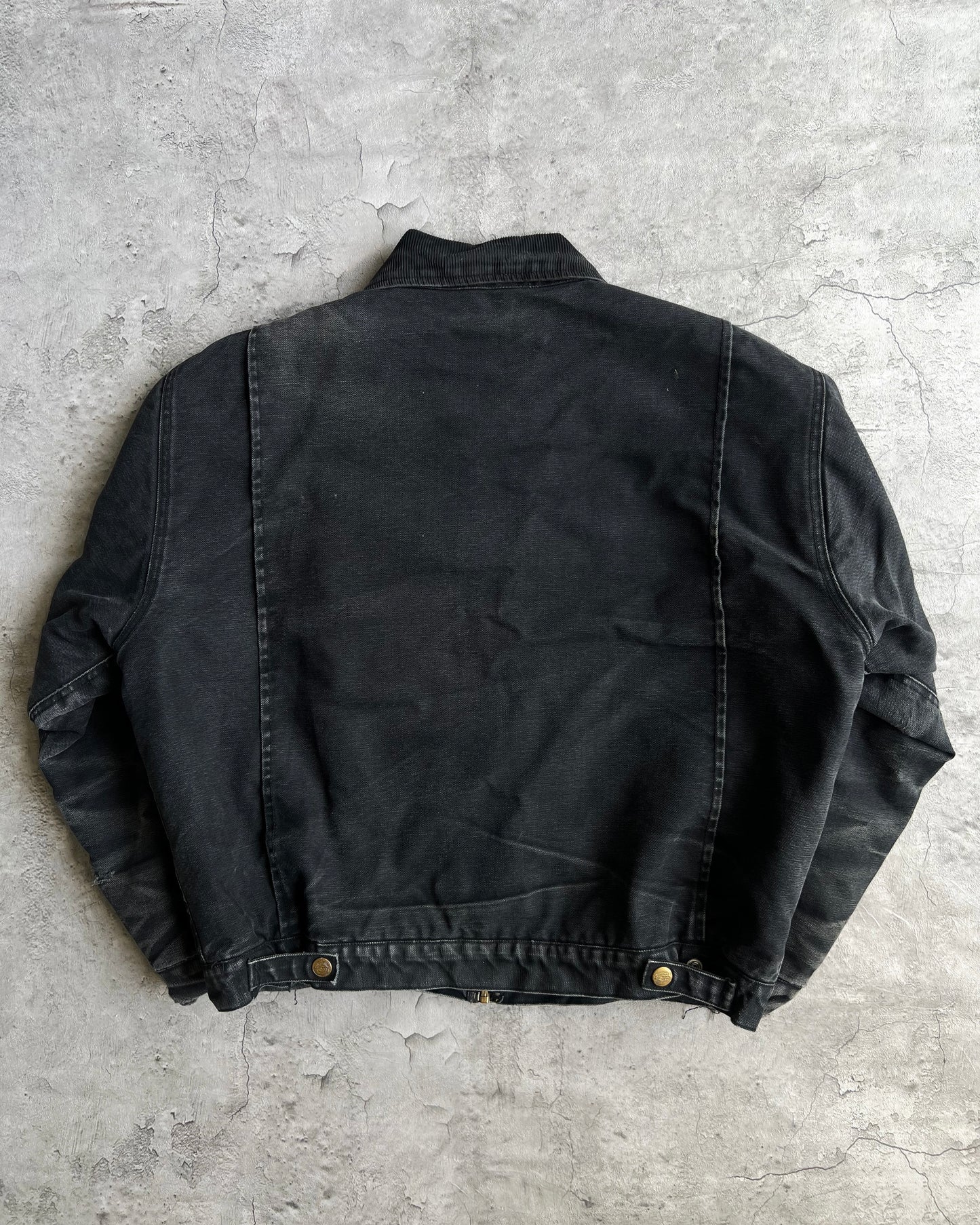 1990S FADED BLACK DICKIES DETROIT WORK JACKET (L)