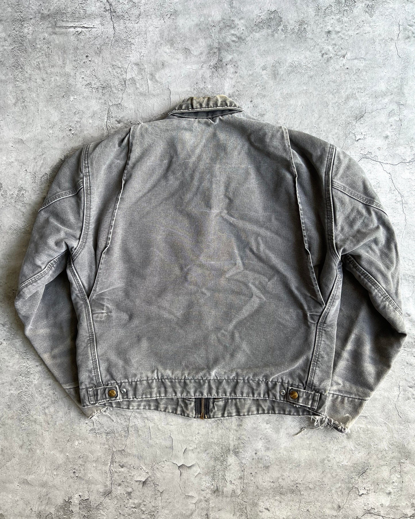 1990S FADED GREY CARHARTT DETROIT JACKET (M)
