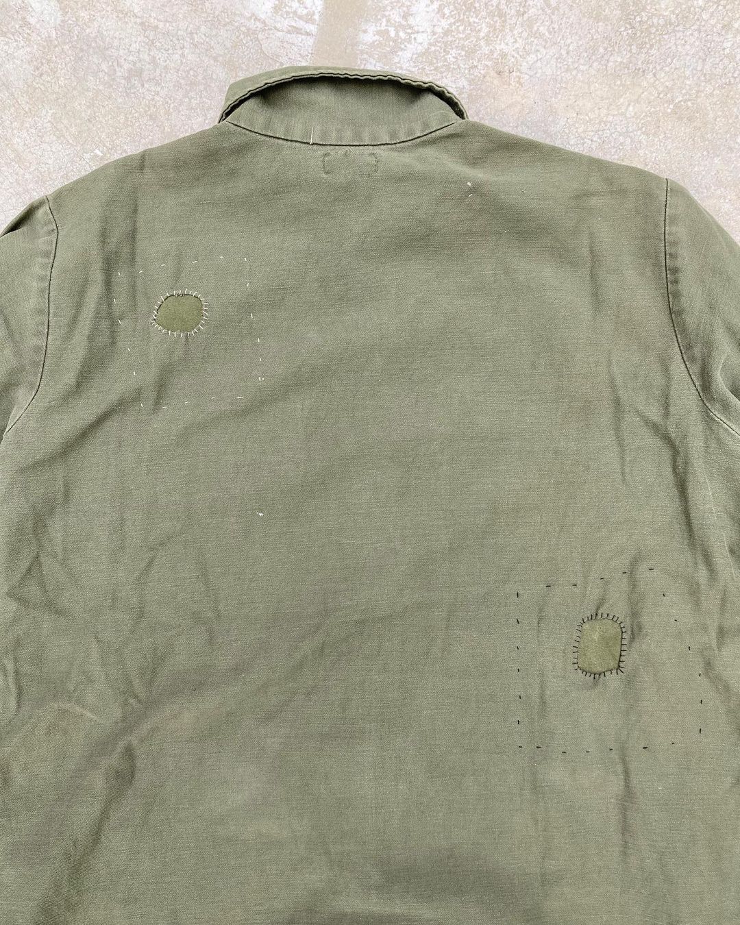 1970s US Army OG-107 Repaired Shirt