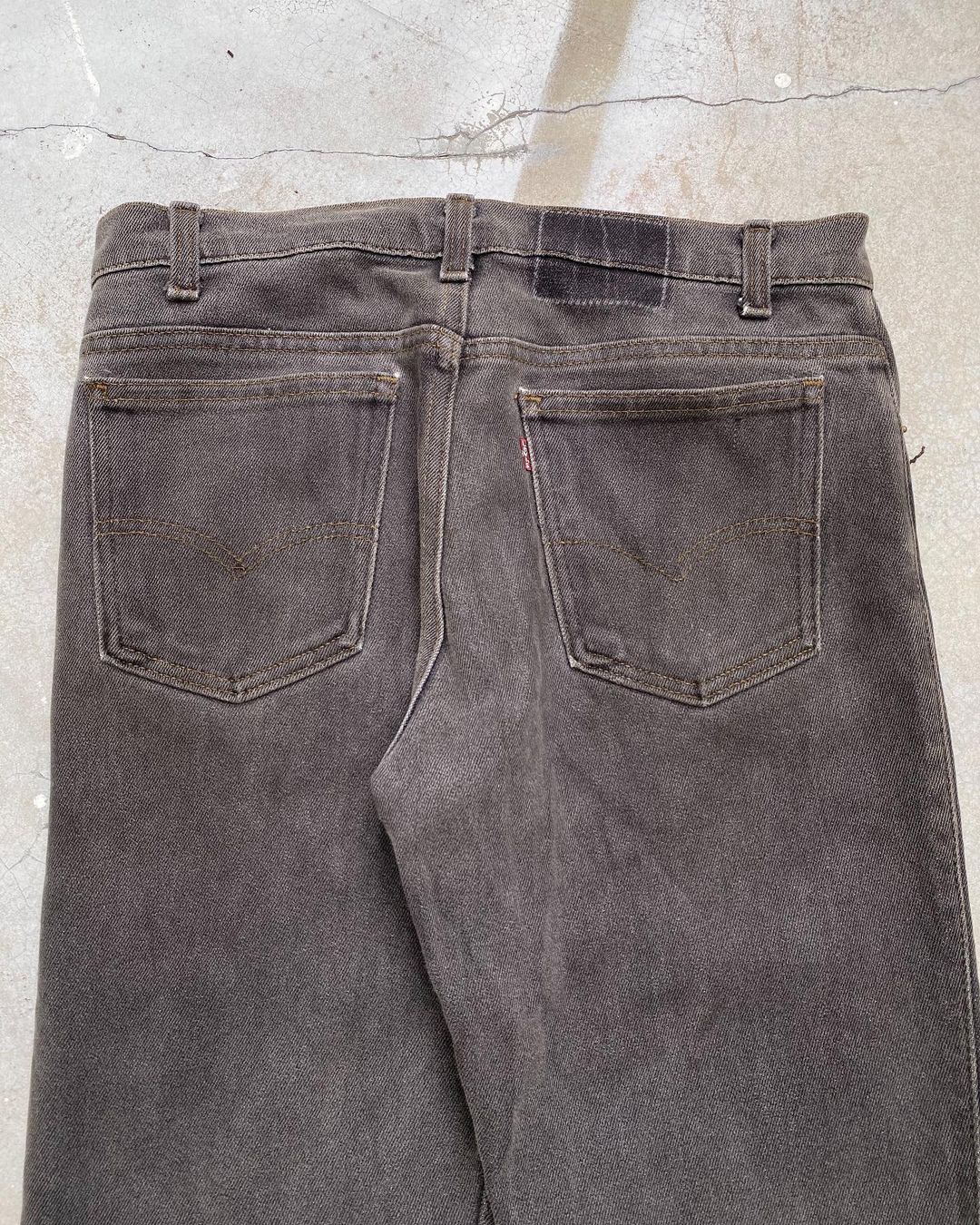 1980s Faded Black Levi’s 517 Flared Jeans