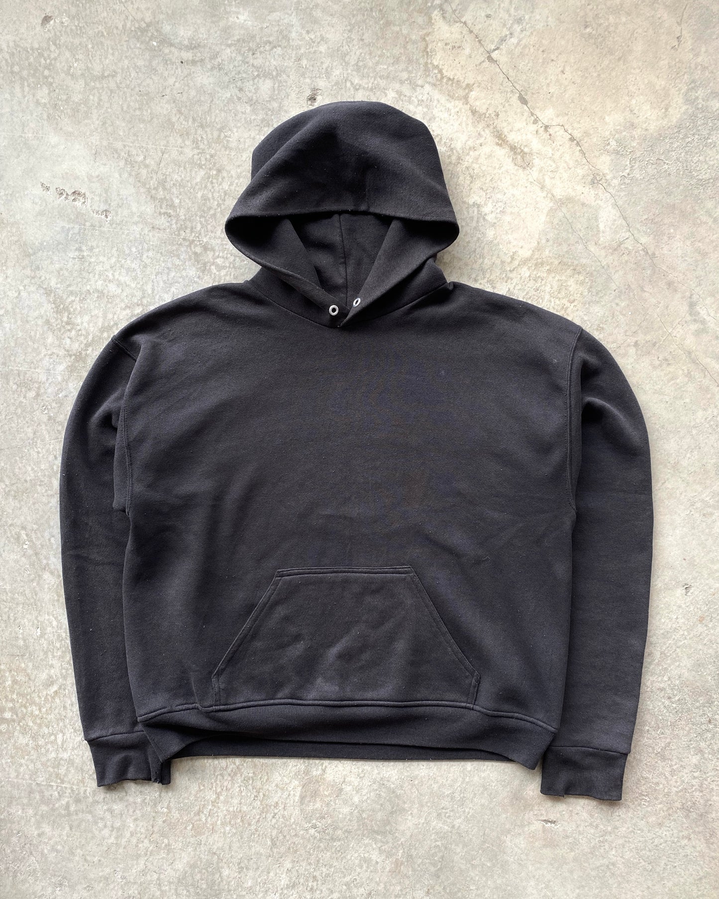 1990S FADED BLACK BLANK HOODIE (M-XL)