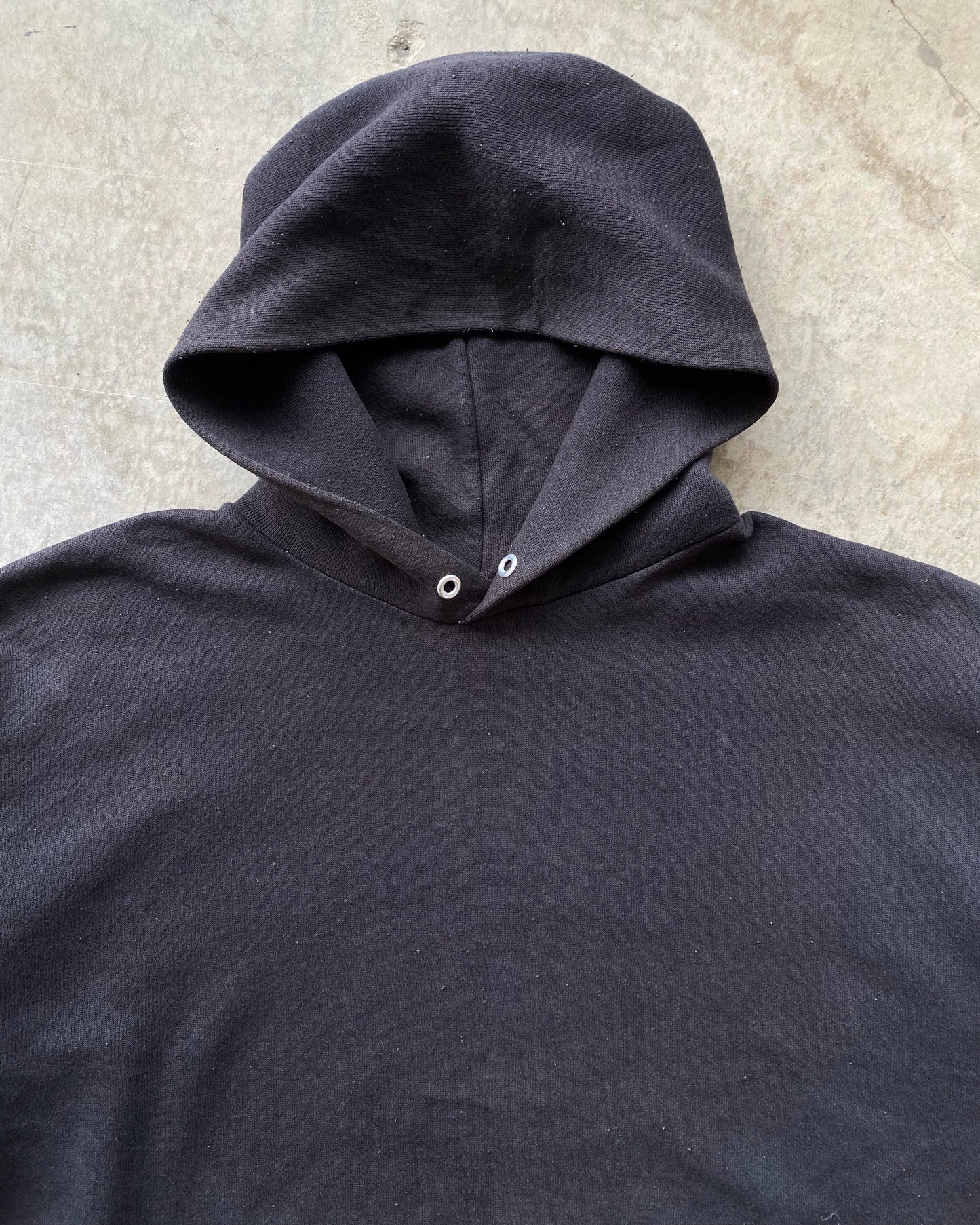 1990S FADED BLACK BLANK HOODIE (M-XL)
