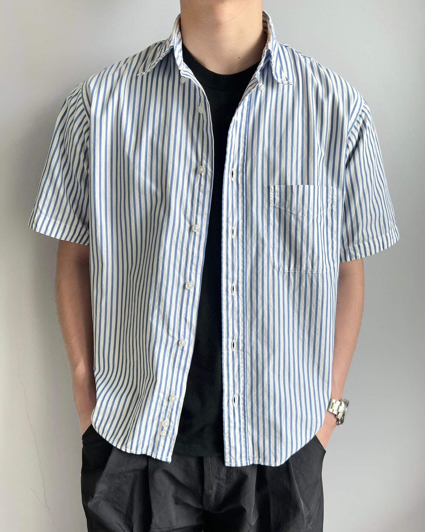 1990S L.L BEAN STRIPES BUTTON-UP SHIRT (S-L)