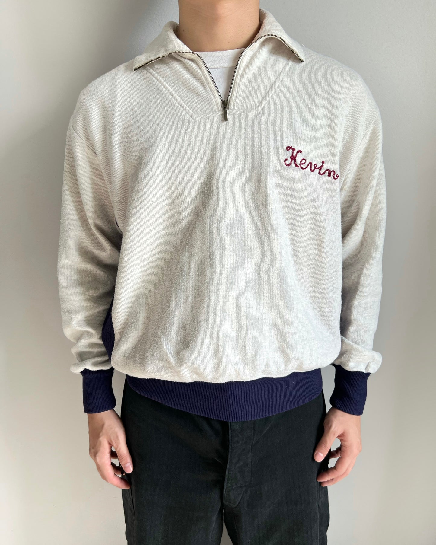 1990S/2000S 'ELLIMOZ VILLAGE' QUARTER ZIP SWEATSHIRT (S-L)