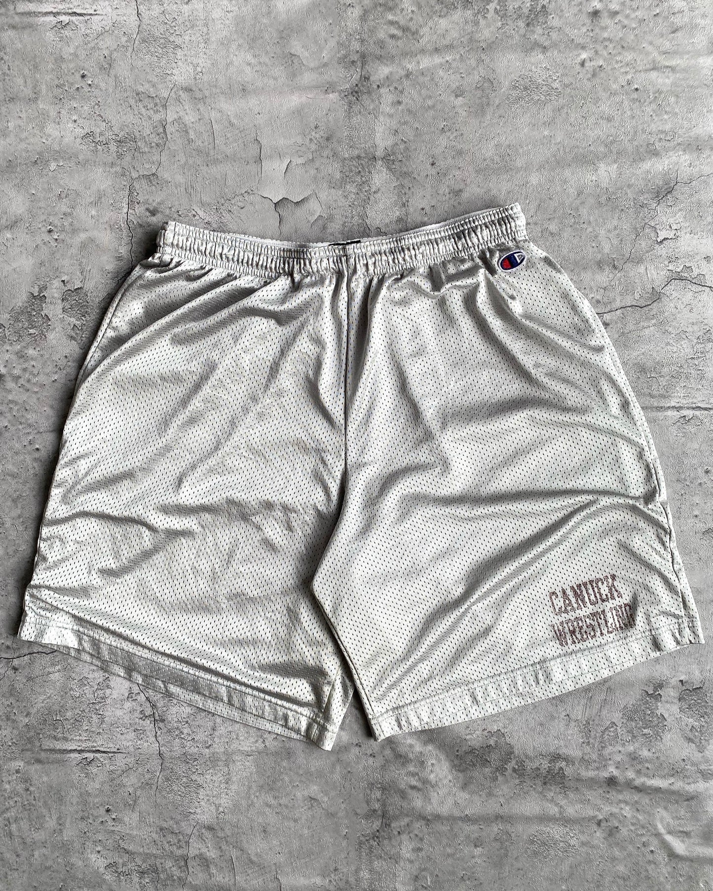 1990S ‘CANUCK WRESTLING’ CHAMPION NYLON SHORTS (ADJUSTABLE)