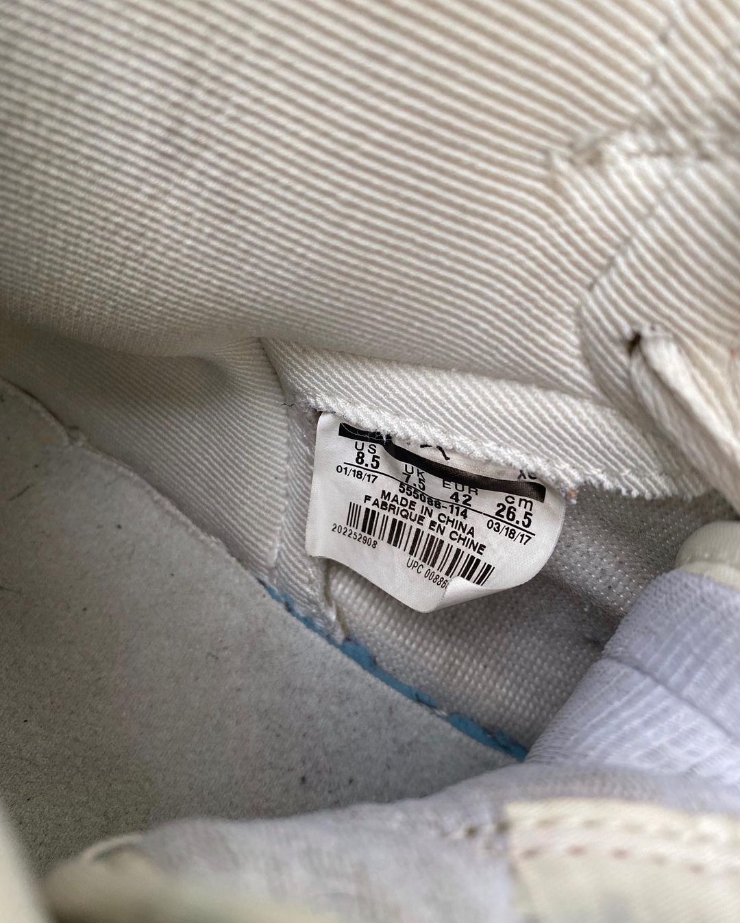 2017 AIR JORDAN 1 OG HIGH SAIL CUSTOM (GREY)