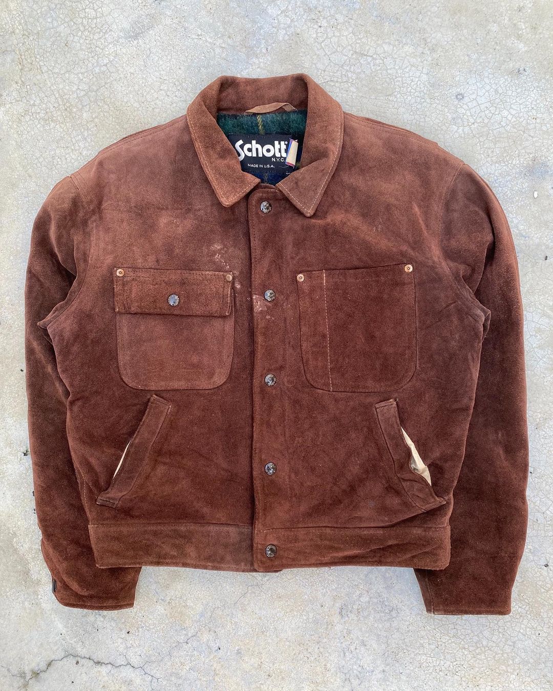 1980s Schott NYC Suede Jacket