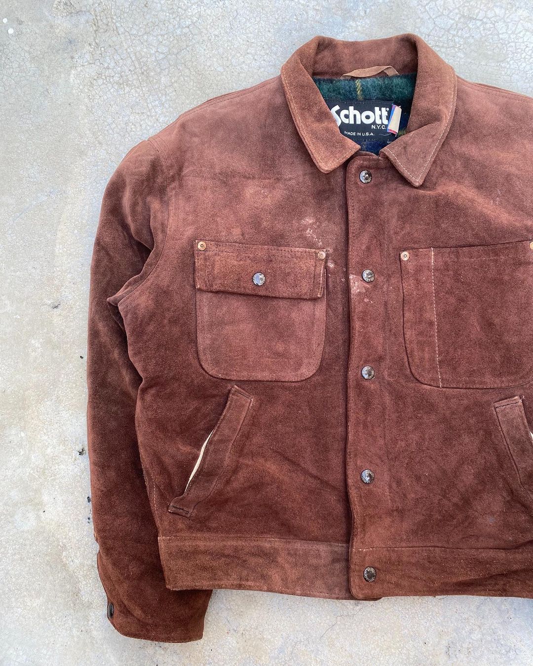 1980s Schott NYC Suede Jacket