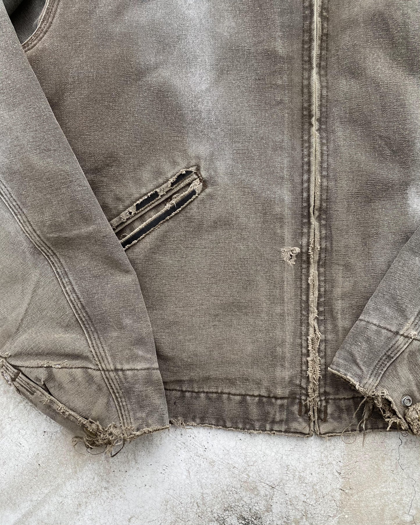 1990S SUN FADED GREY CARHARTT DETROIT JACKET (M/L)