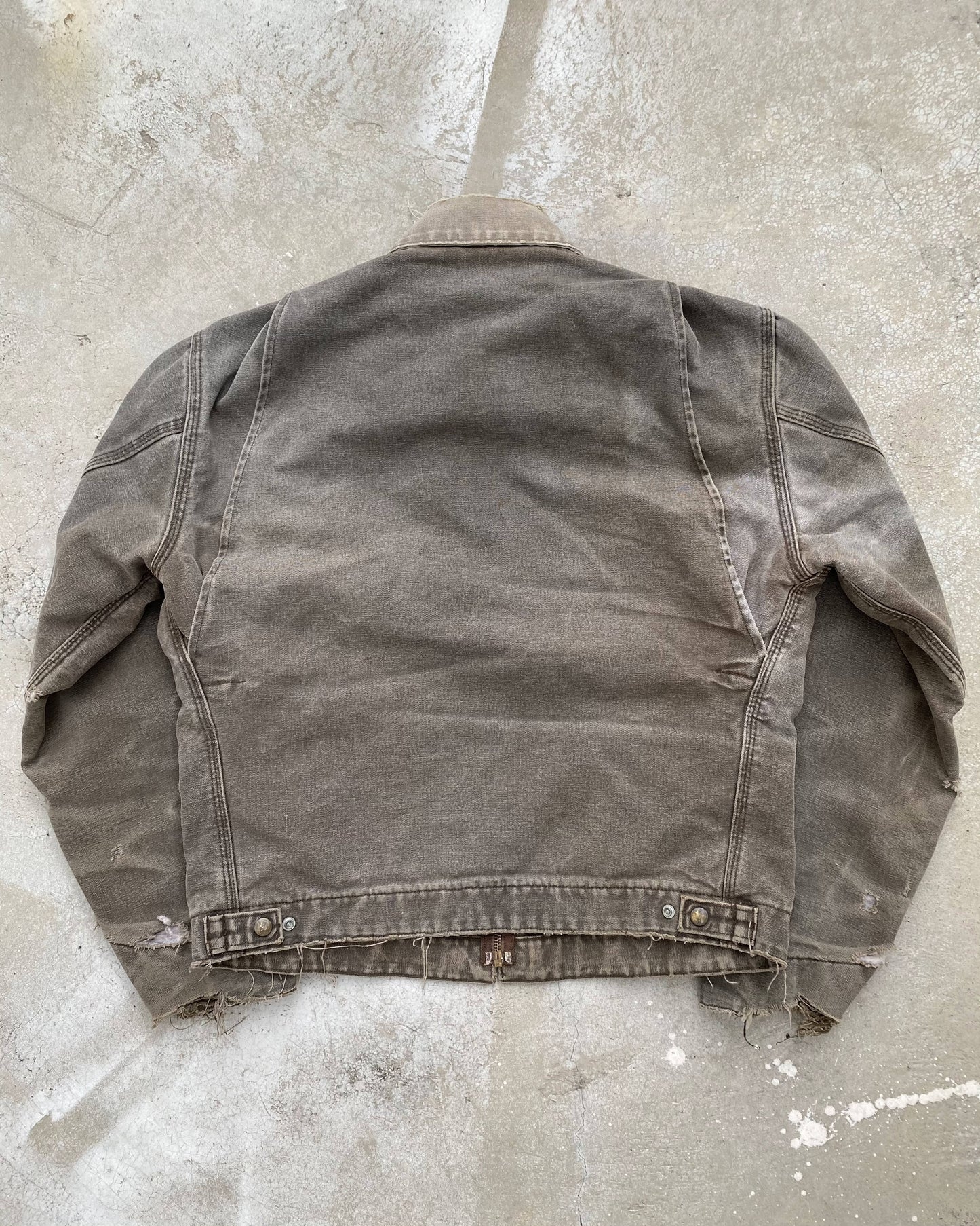 1990S SUN FADED GREY CARHARTT DETROIT JACKET (M/L)