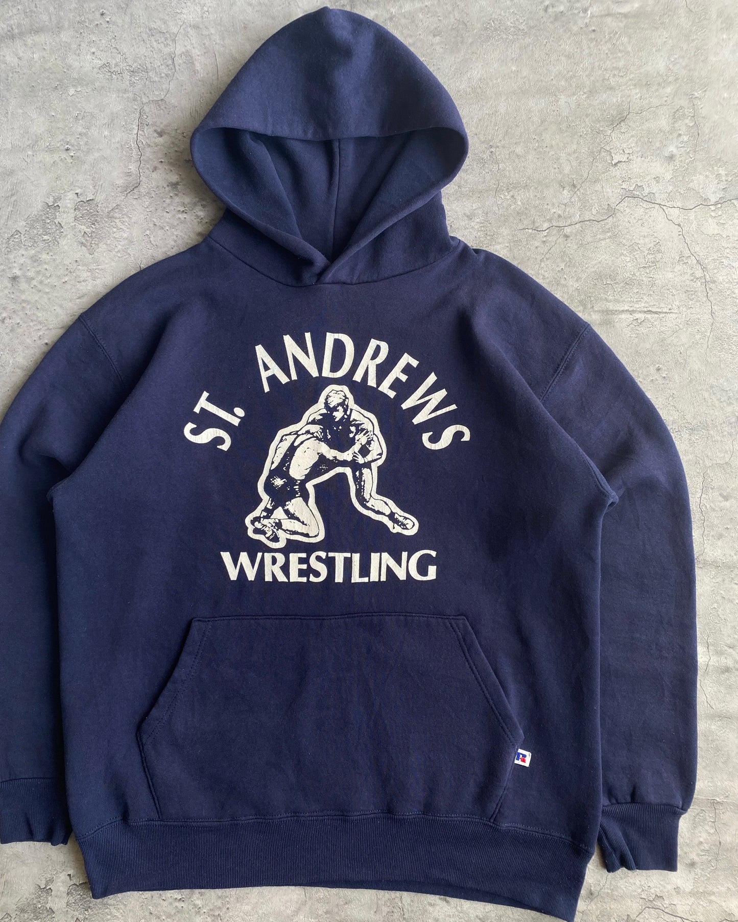 1990S 'ST.ANDREWS WRESTLING' RUSSELL HOODIE (M/L)