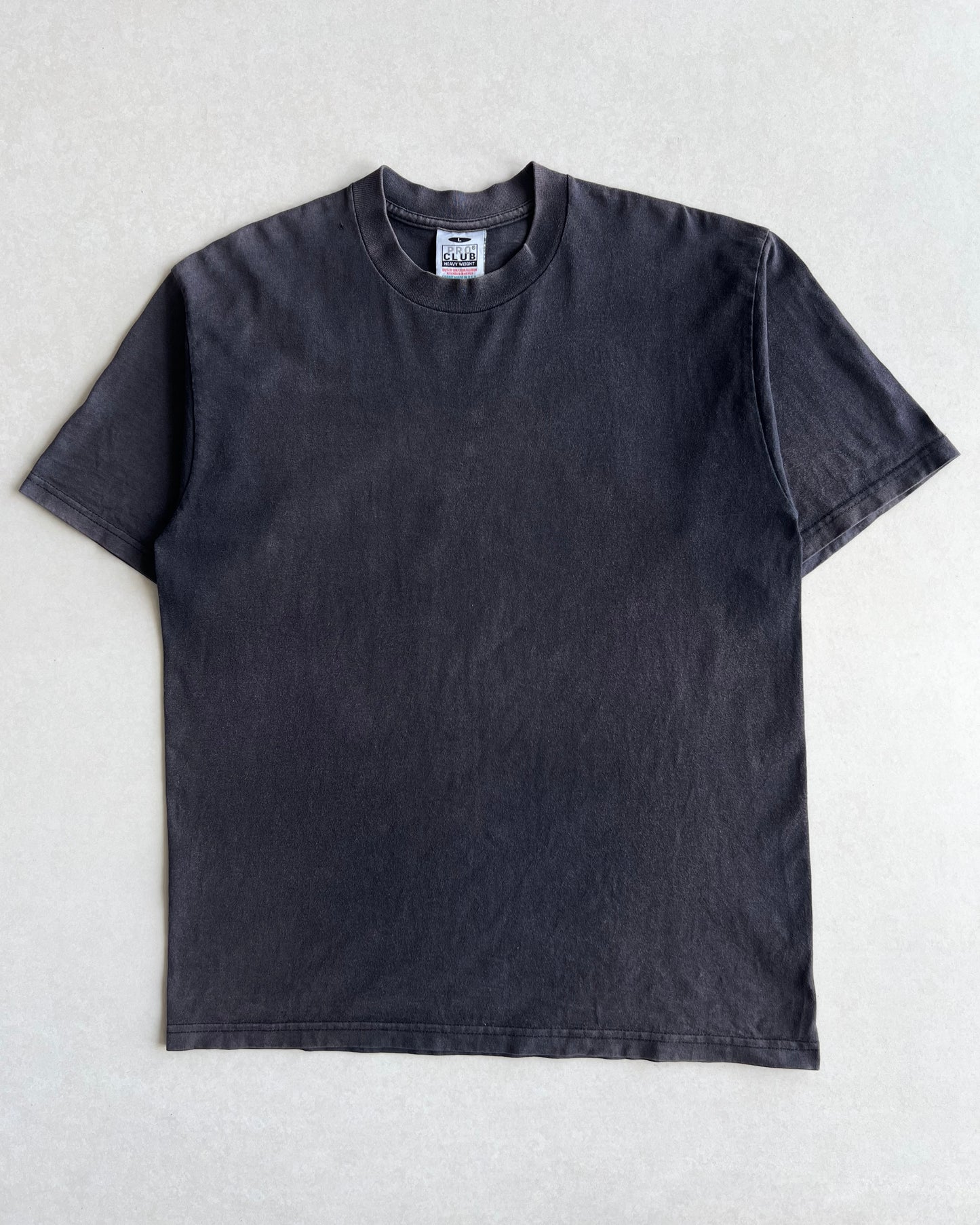 1990S FADED BLACK PRO-CLUB BLANK TEE (L)