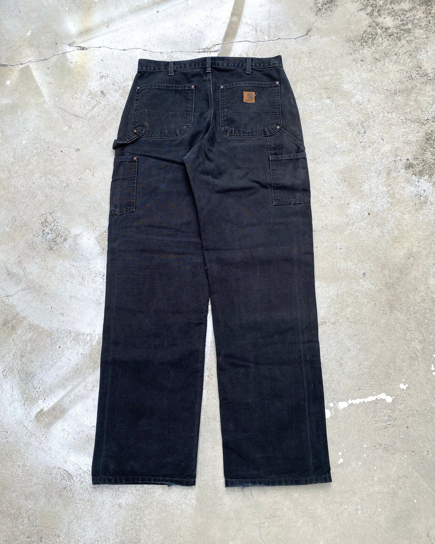 1990S BLACK CARHARTT DOUBLE KNEE PANTS (32X34)