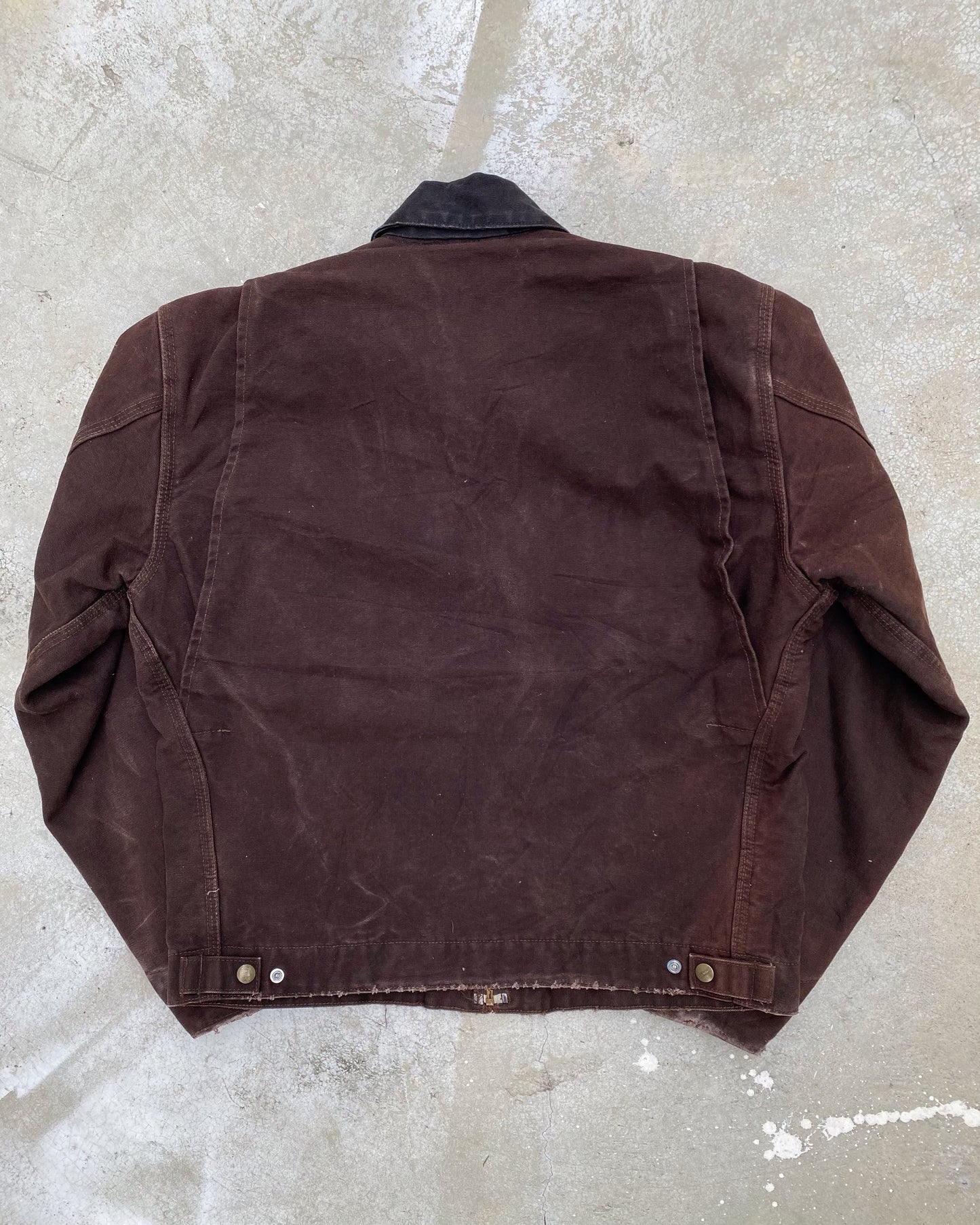 1990S DARK BROWN CARHARTT DETROIT JACKET (M)