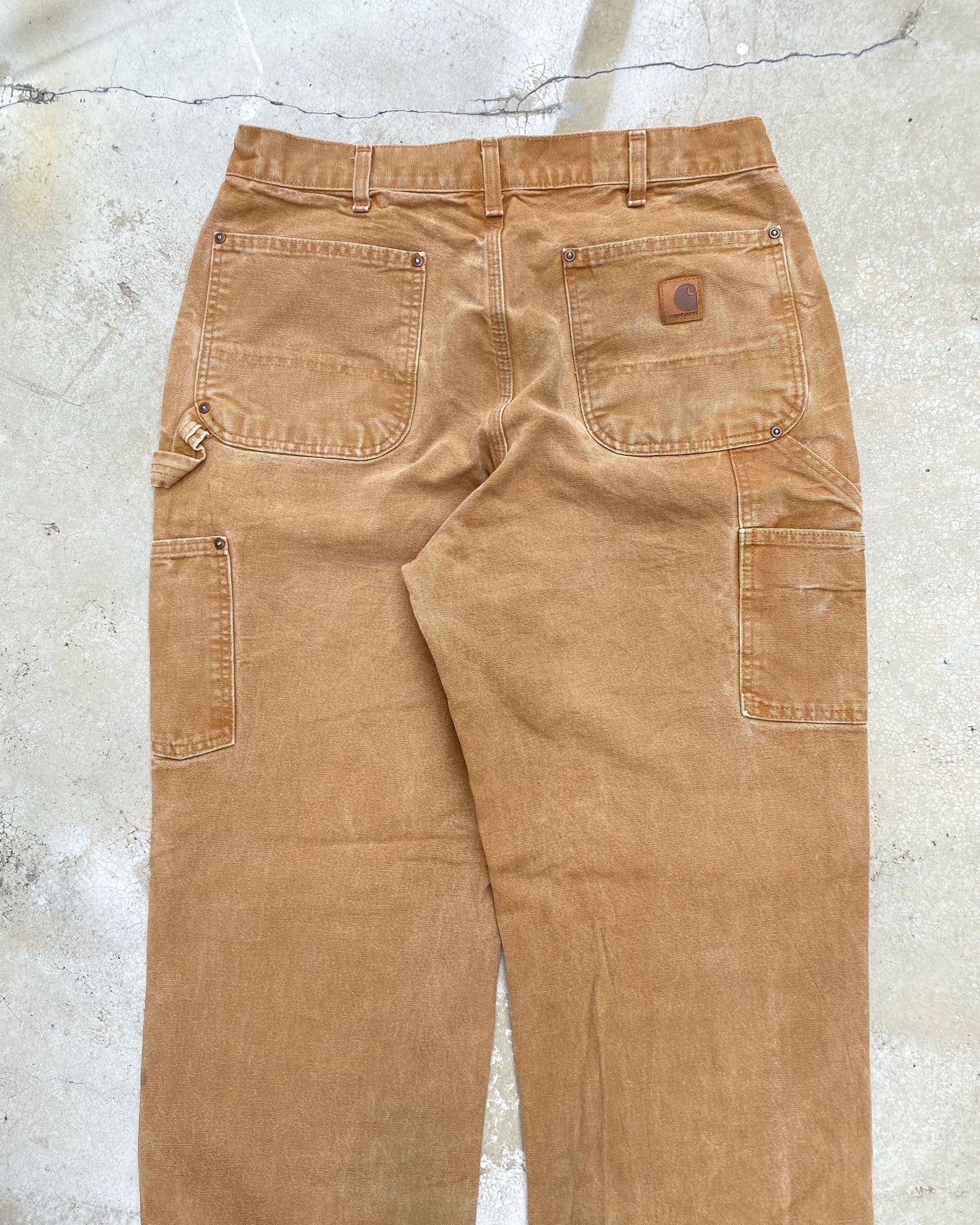 1990S DIRT BROWN CARHARTT DOUBLE KNEE PANTS (34X32)