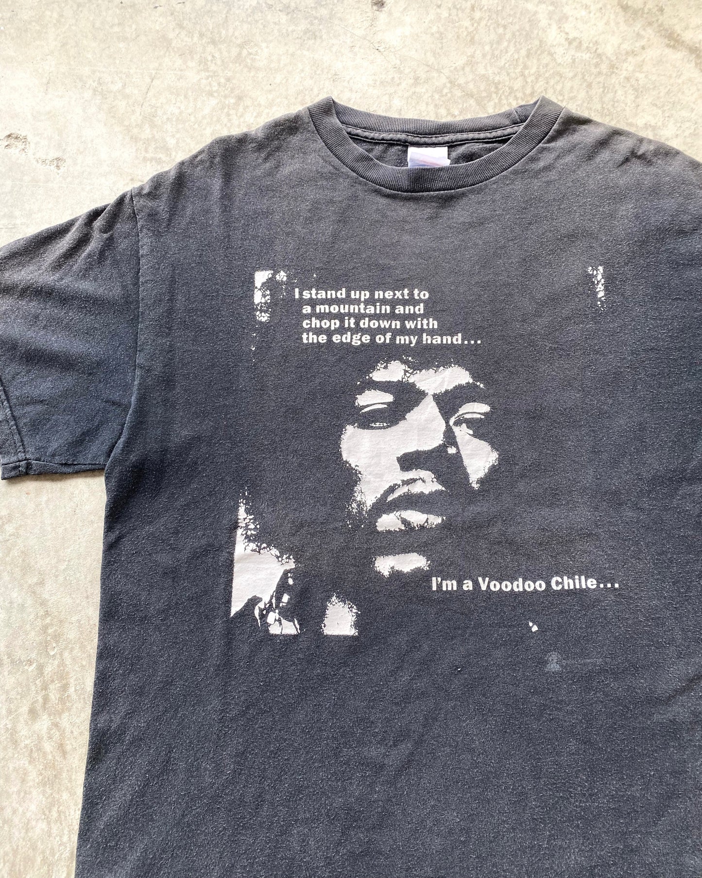 2000S 'I'M A VOODOO CHILE" JIMI HENDRIX FADED TEE