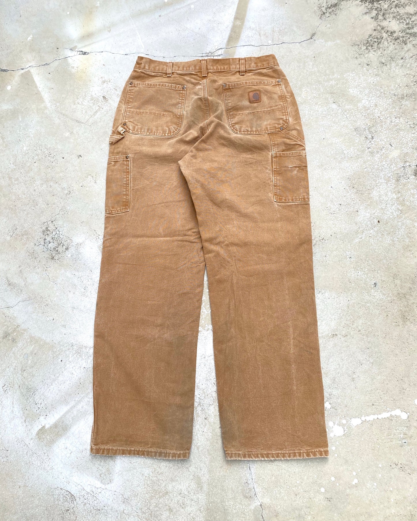 1990S DIRT BROWN CARHARTT DOUBLE KNEE PANTS (34X32)