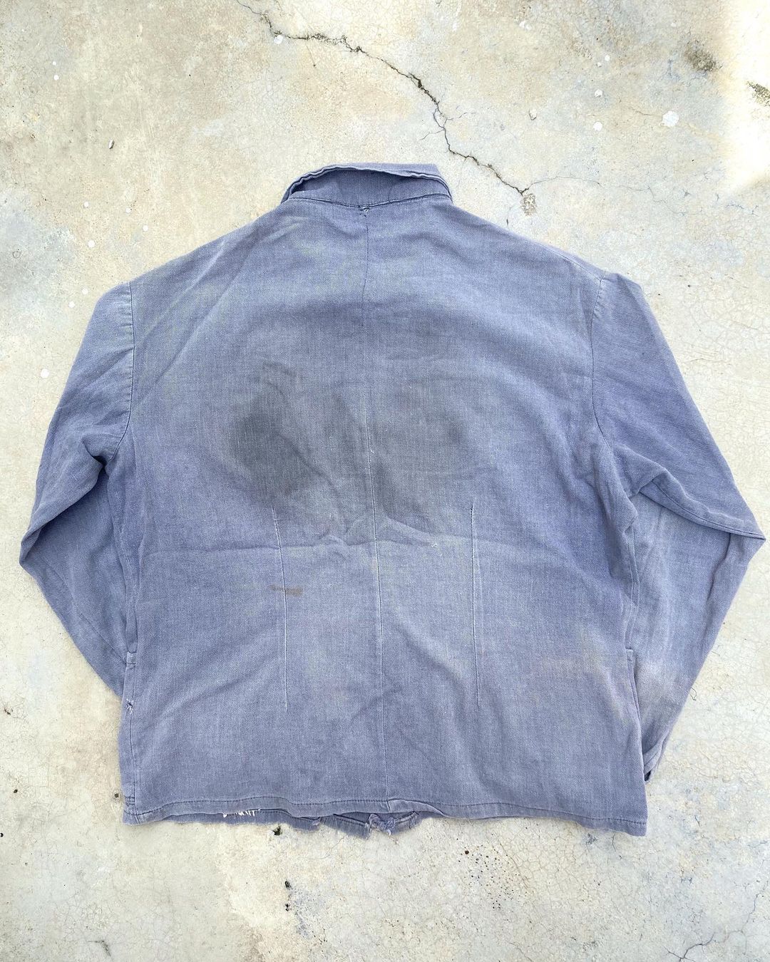 1970S SUN FADED PATCHWORK FRENCH WORKWEAR (S-L)