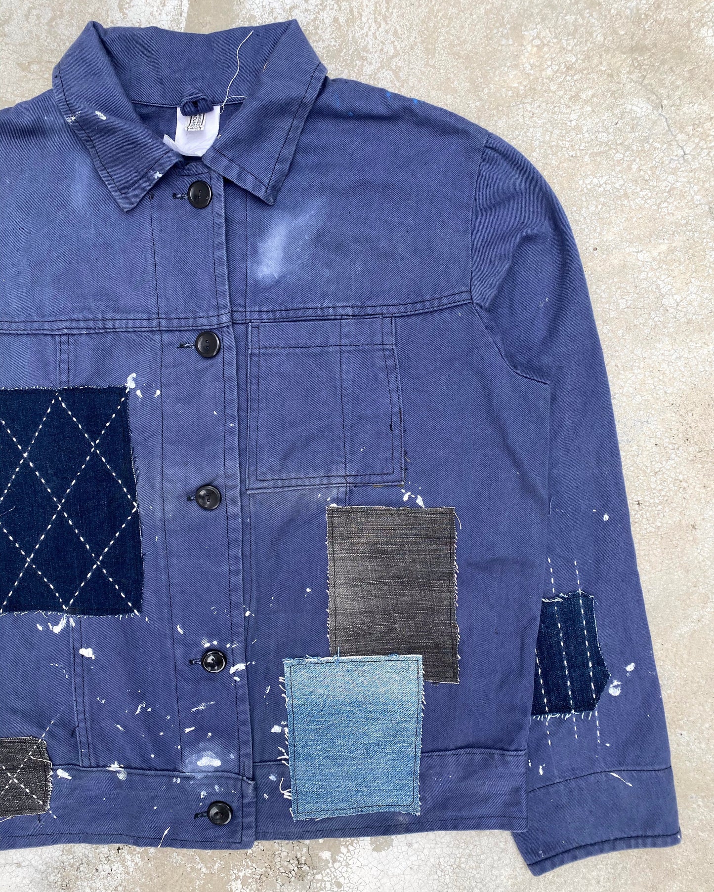 1980S PATCHED/PAINTED FRENCH WORKWEAR (S/M)