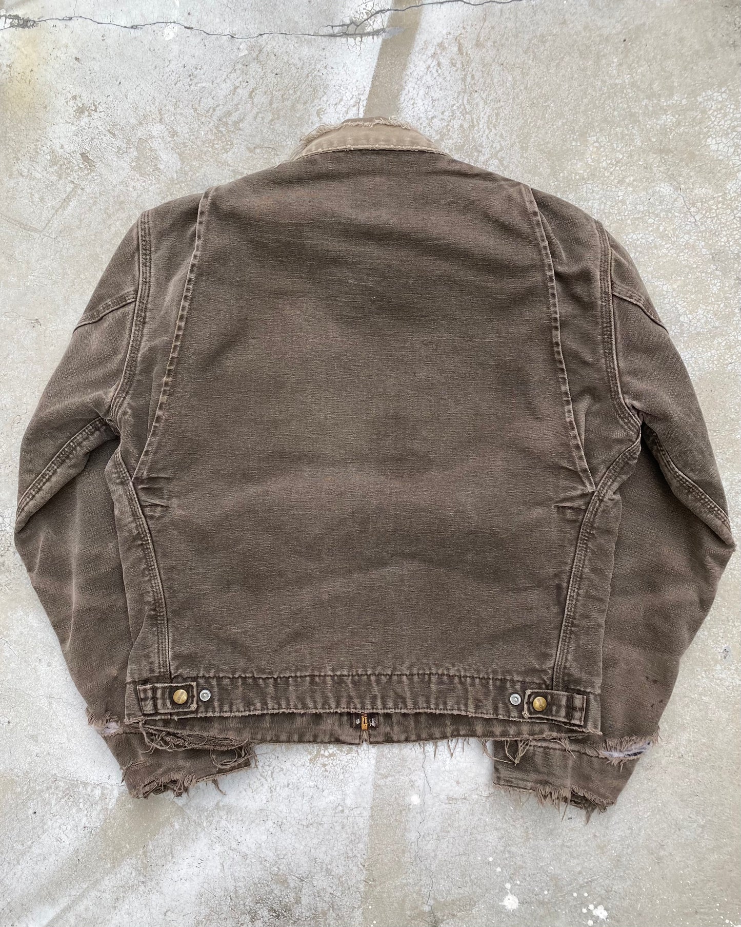 1990S SUN FADED CARHARTT EMBROIDERED DETROIT JACKET (M/L)