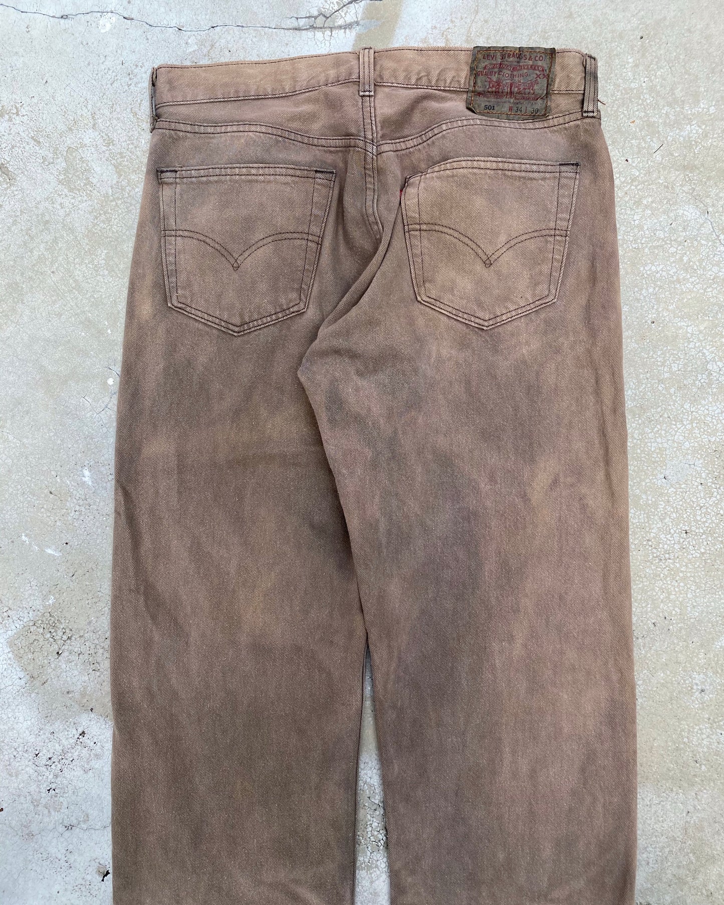 1990S BLEACHED LEVI'S 501 JEANS (34X30)