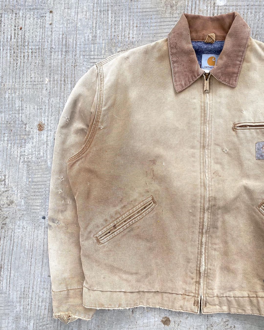 1990s Sun Faded Brown Carhartt Detroit Jacket