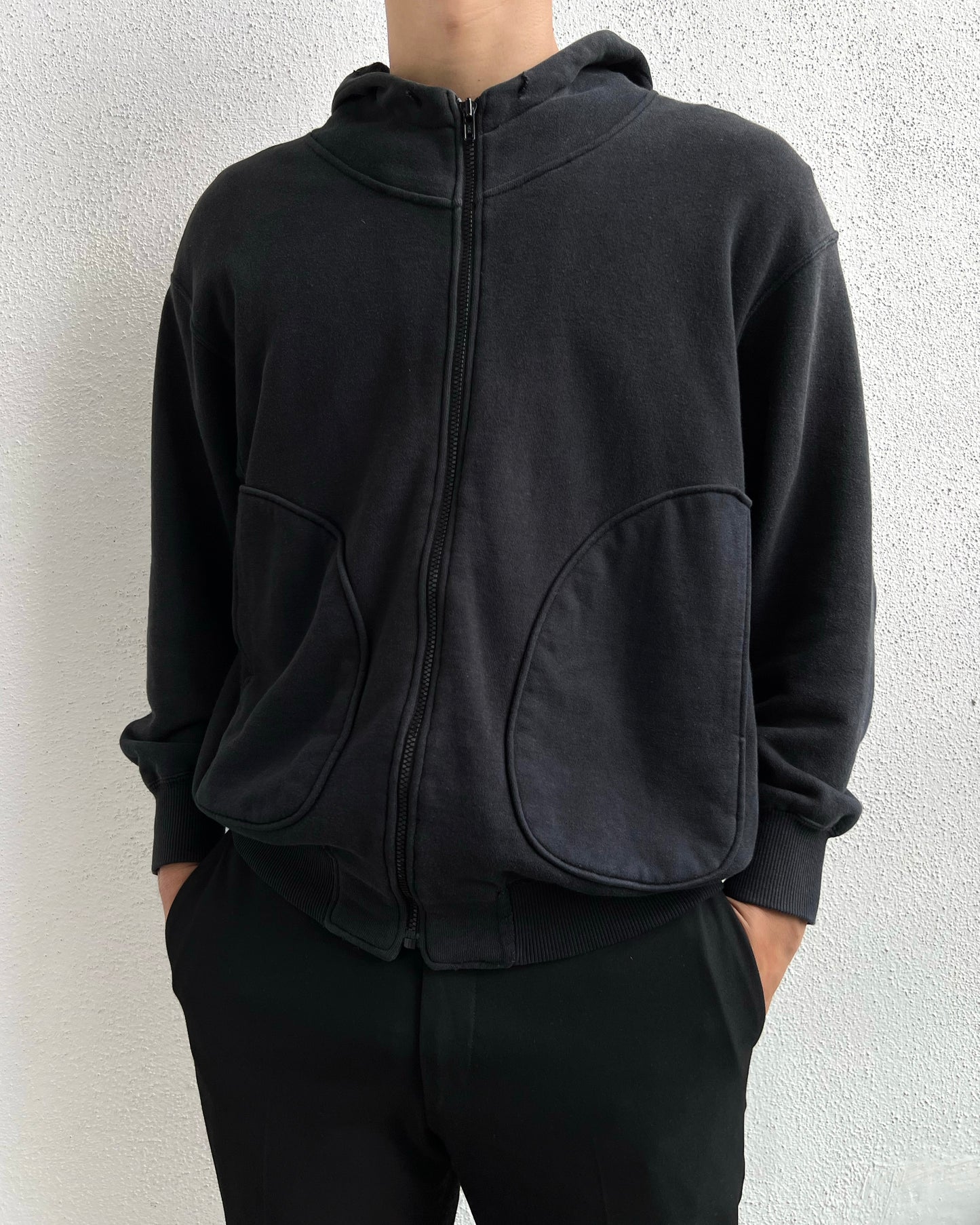 1990S BLACK ISSEY MIYAKE TSUMORI CHISATO ZIP-UP HOODIE (M/L)
