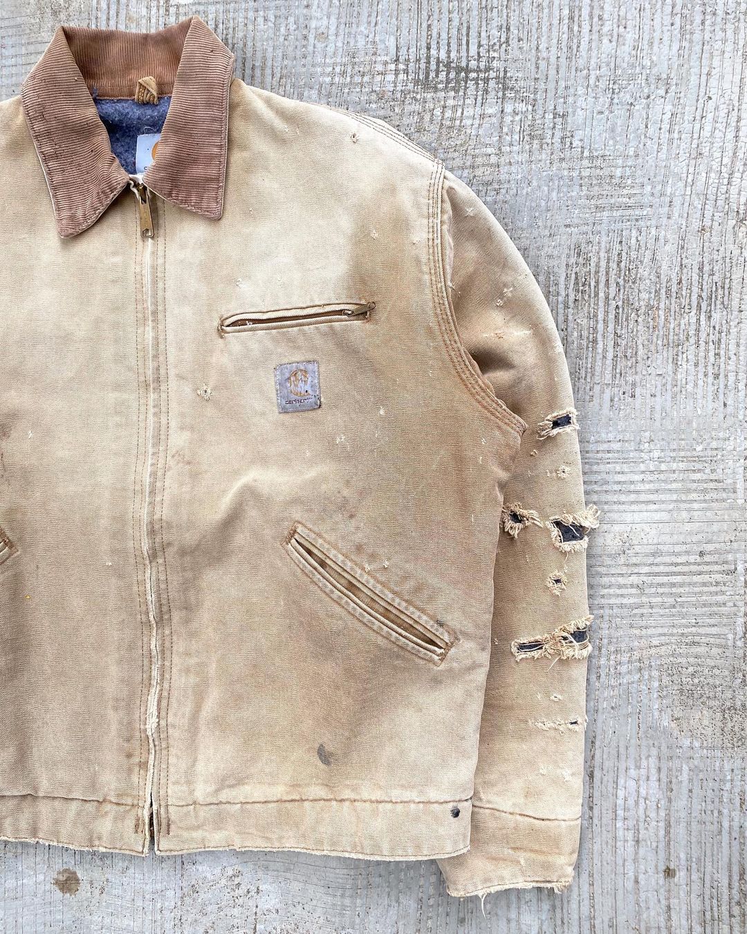 1990s Sun Faded Brown Carhartt Detroit Jacket