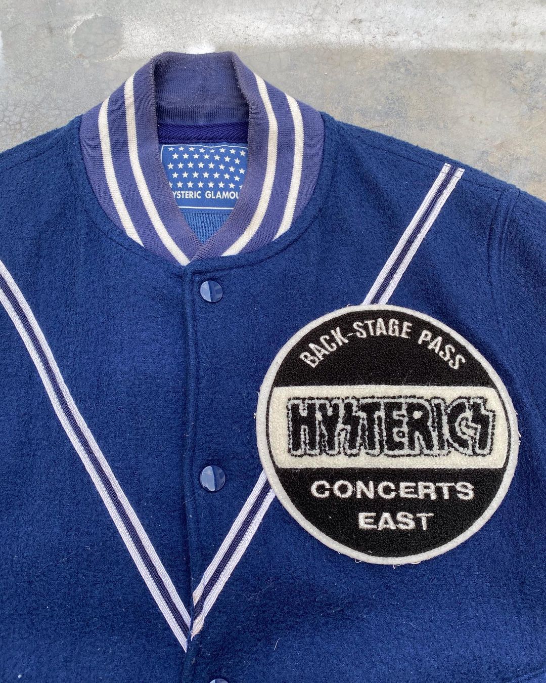 Hysteric Glamour ‘Heavy Metal Thunder’ Short Sleeve Varsity Jacket