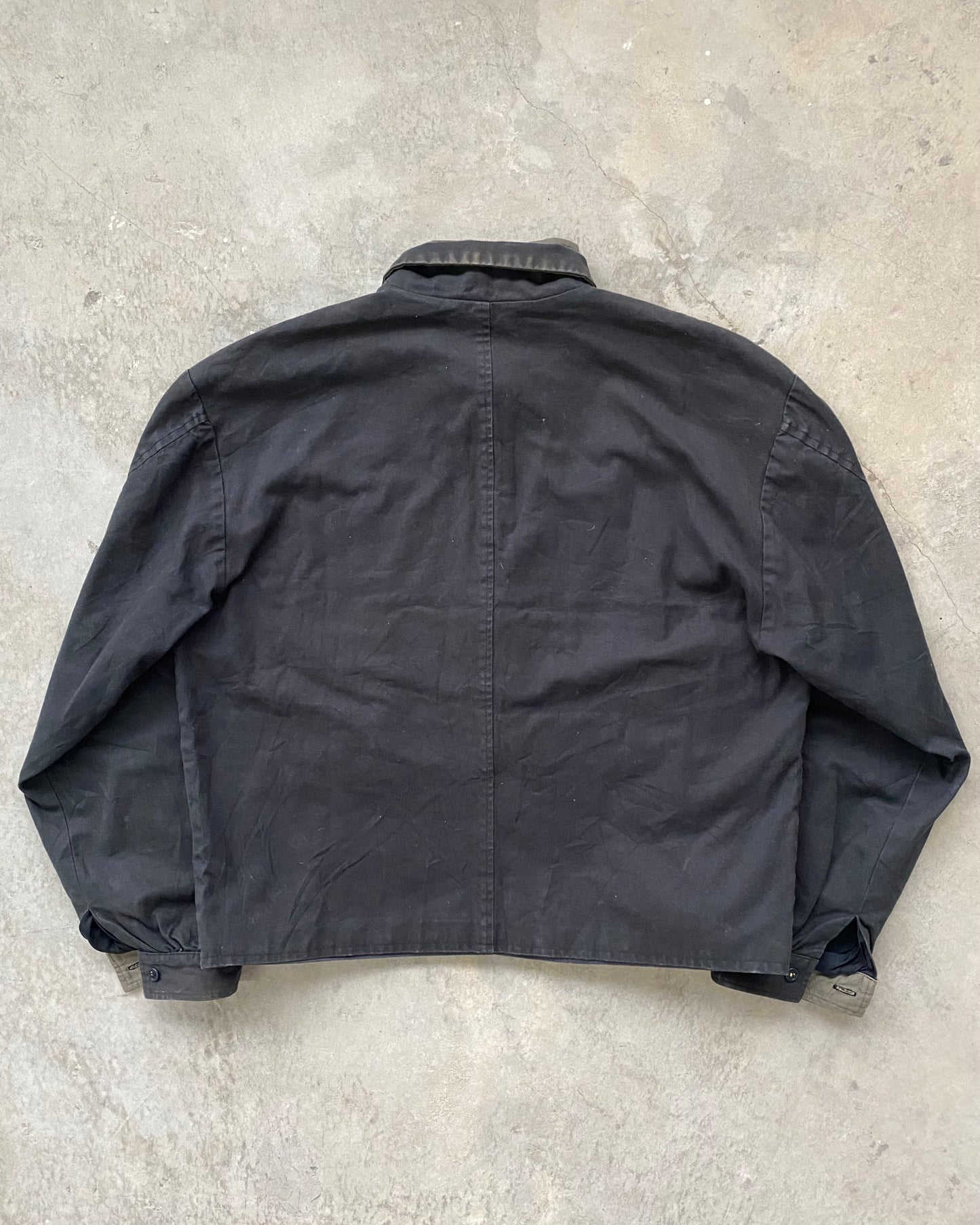 1990S MEN'S TENORAS BLACK CANVAS WORK JACKET (M/L)