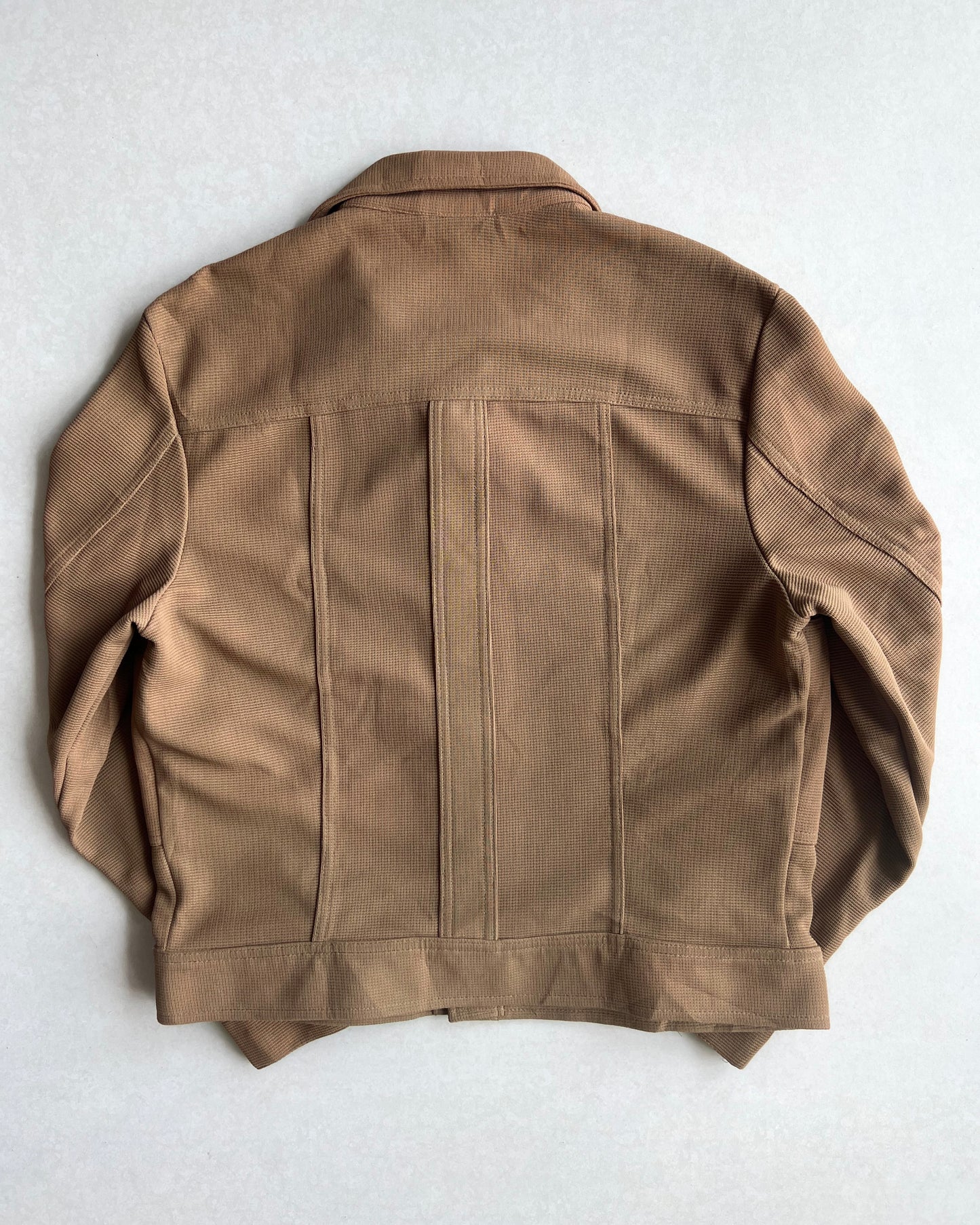 1970S BROWN LEE POINTED COLLAR WORK JACKET (L)
