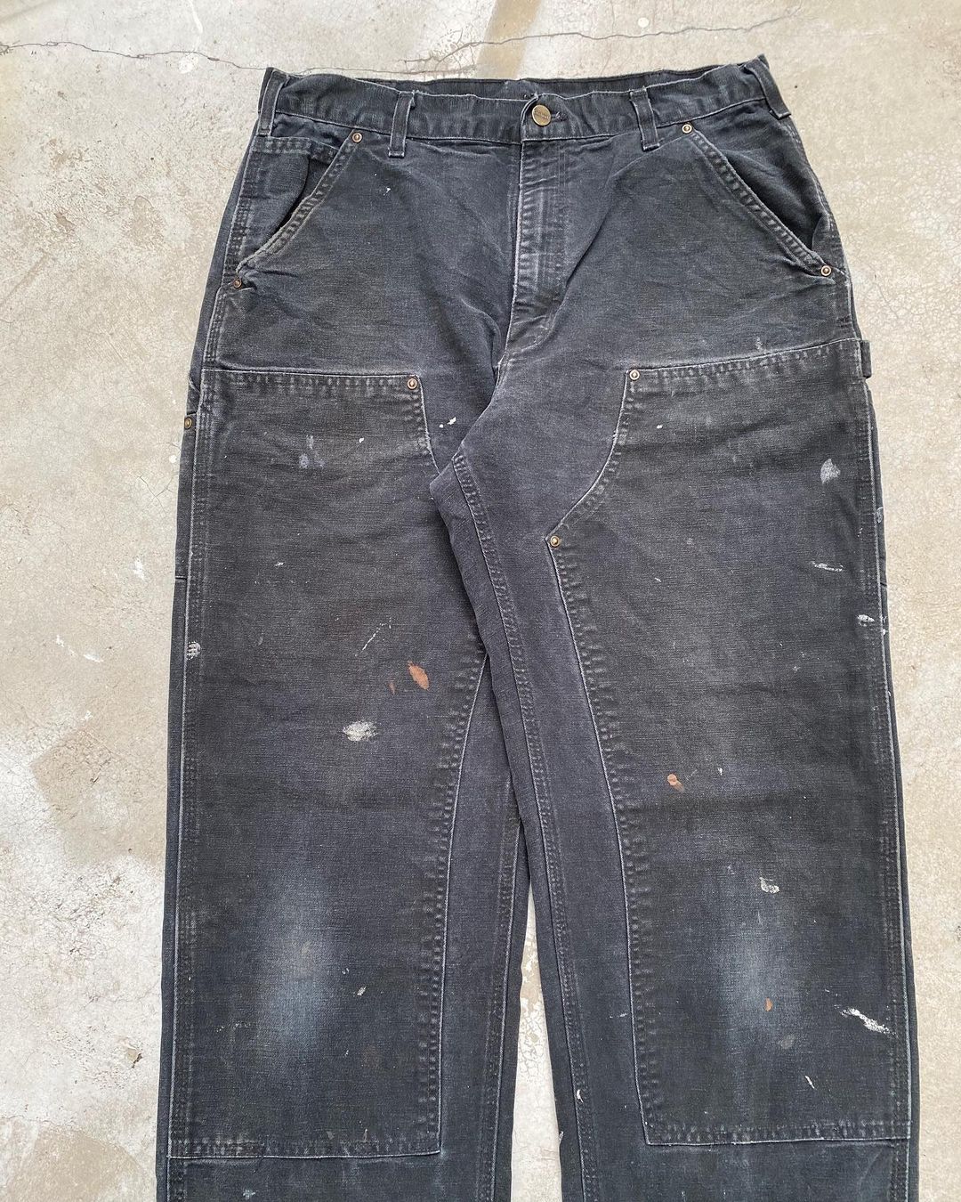 1990s Painted Carhartt Double Knee Pants