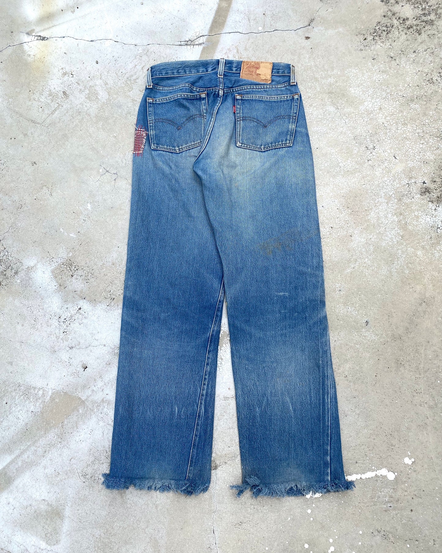 1980S LEVI'S 501 PATCH/PAINTED SELVEDGE JEANS (29X30)