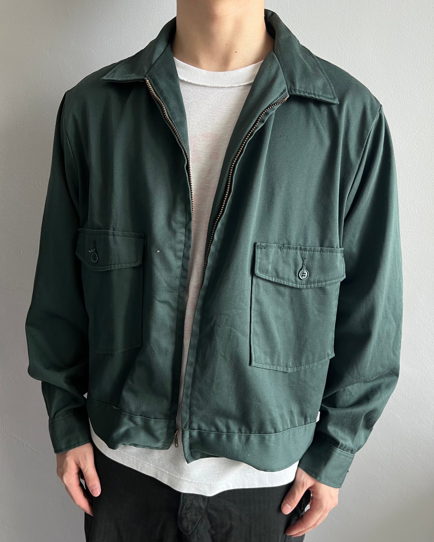 1960S EMERALD GREEN LEE CHEPOTA TWILL WORK JACKET (M-XL)
