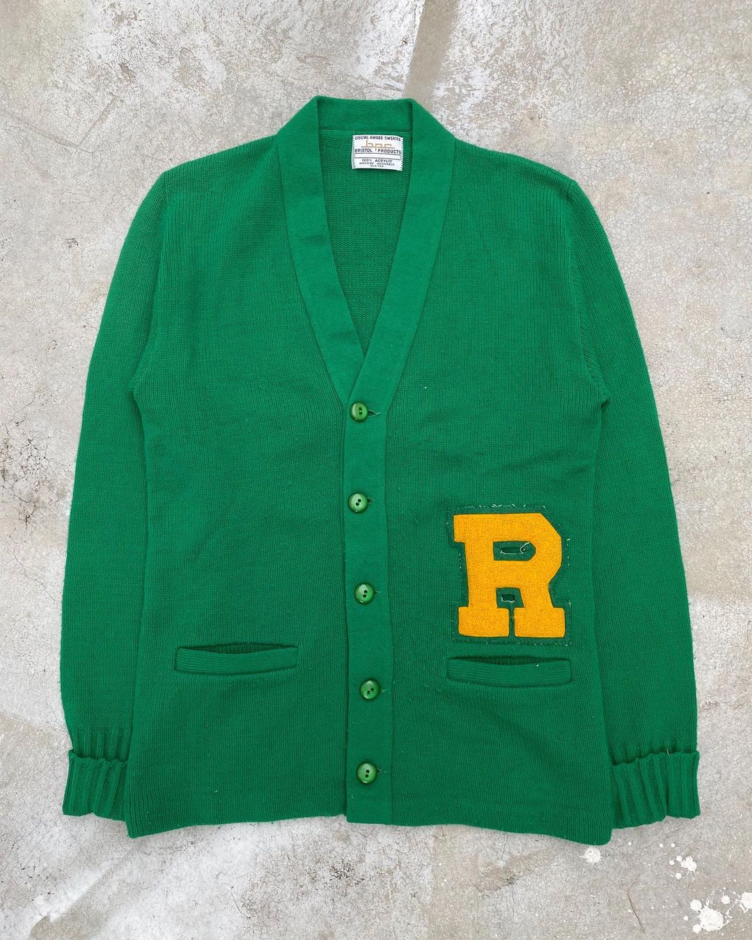 1960S ‘R’ LETTERMAN CARDIGAN (S/M)