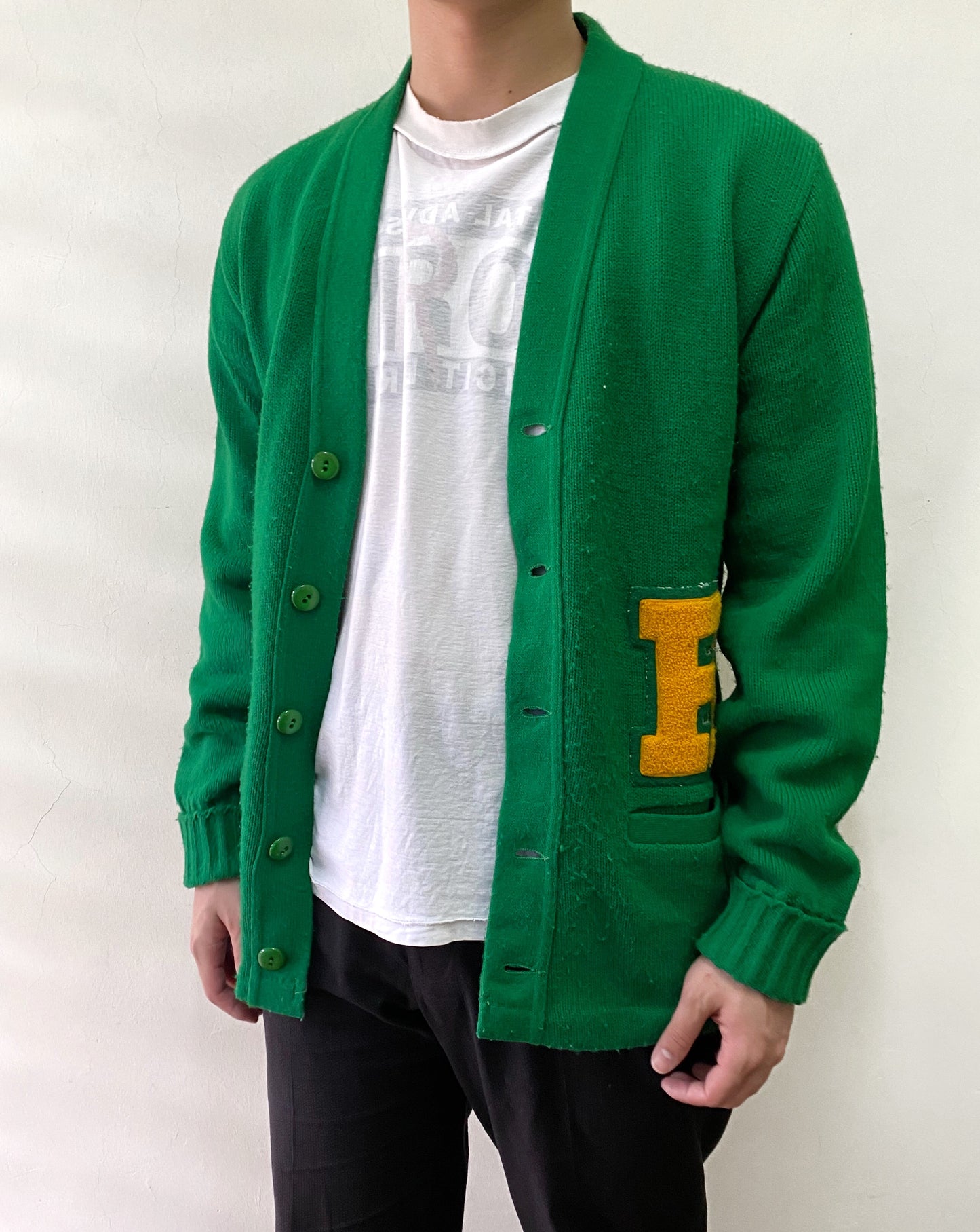 1960S ‘R’ LETTERMAN CARDIGAN (S/M)