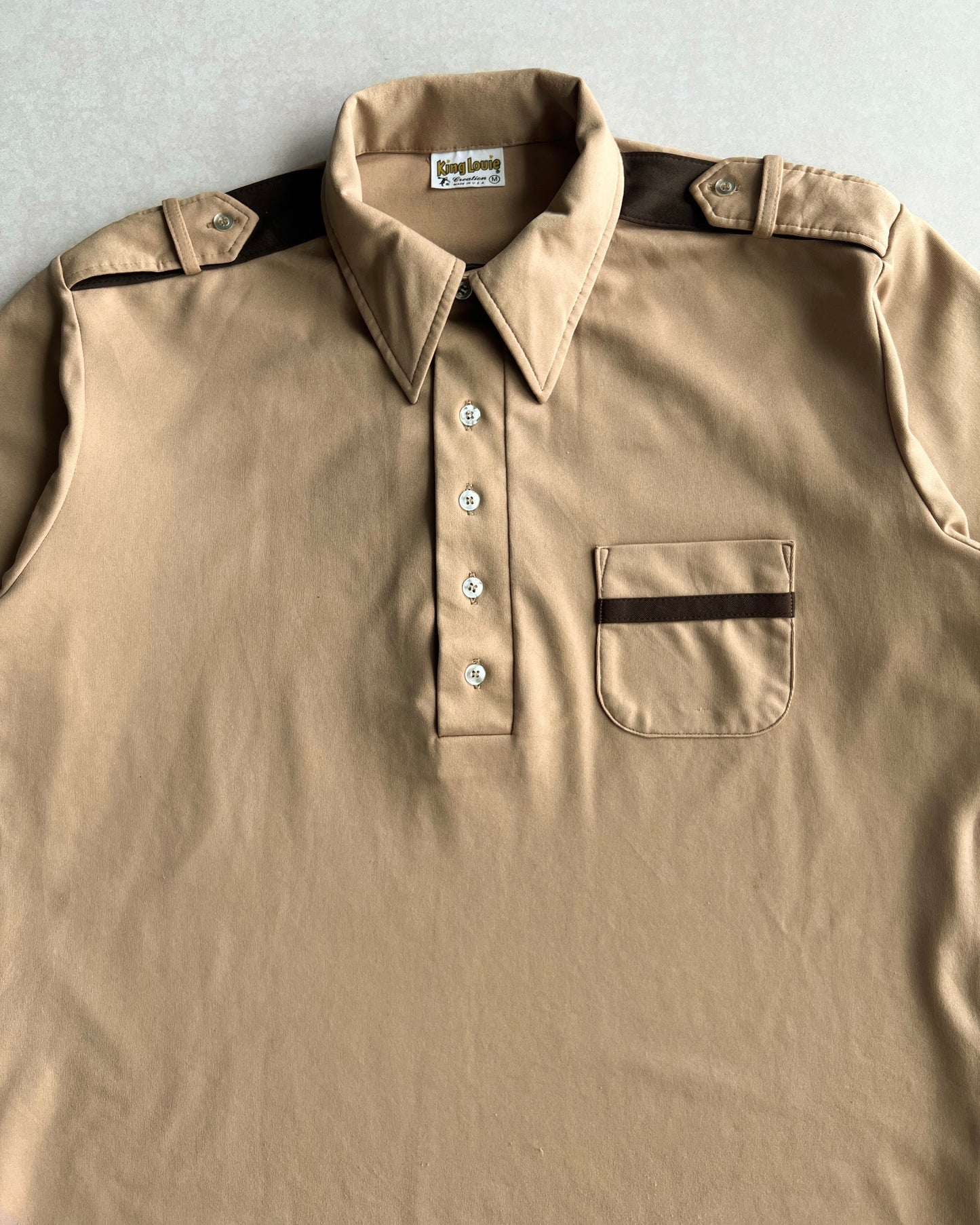 1970S 'OAK KNOLL BOWL' KING LOUIE BOWLING POLO (M)