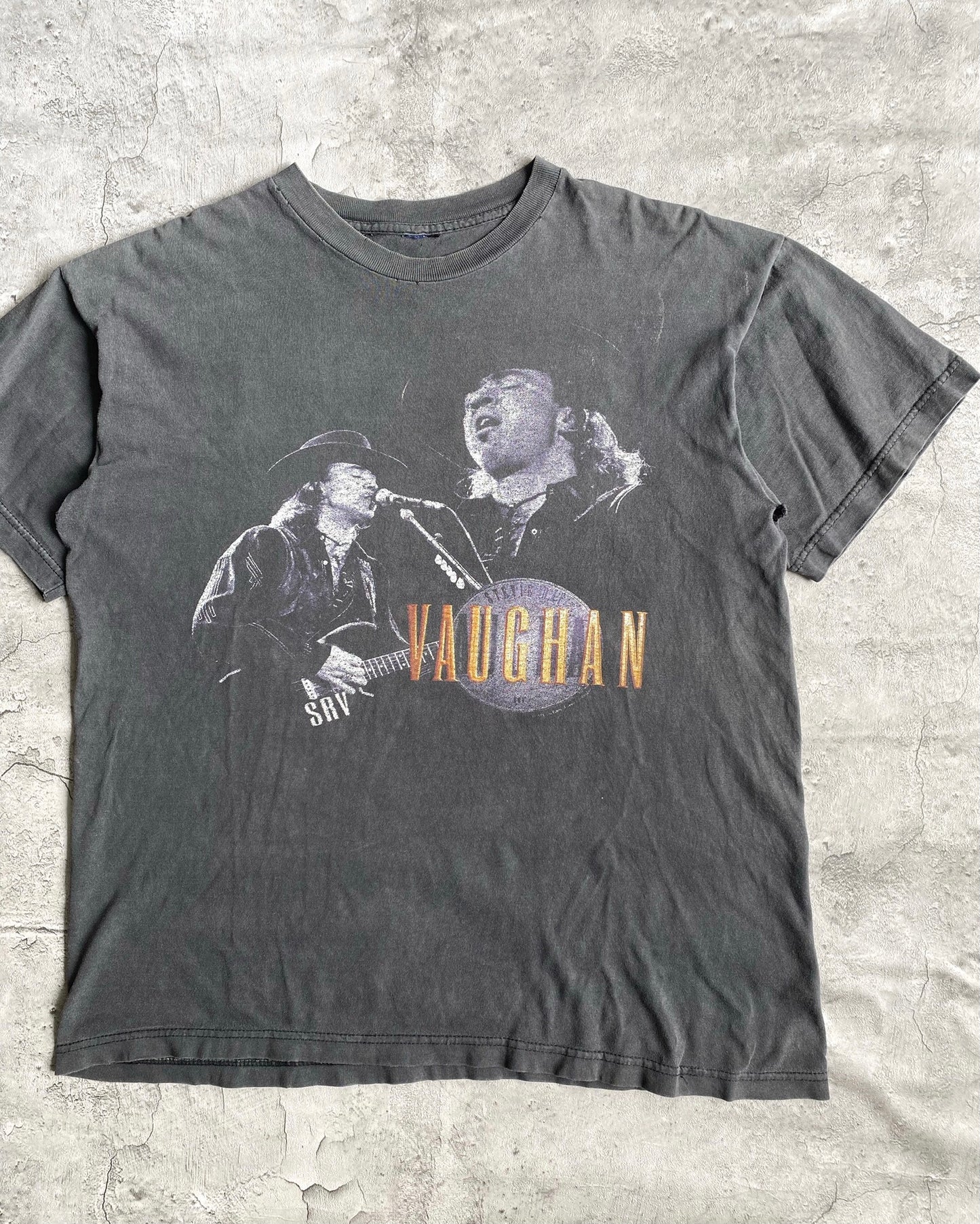 1990S FADED BLACK STEVIE RAY VAUGHAN TEE (S-L)