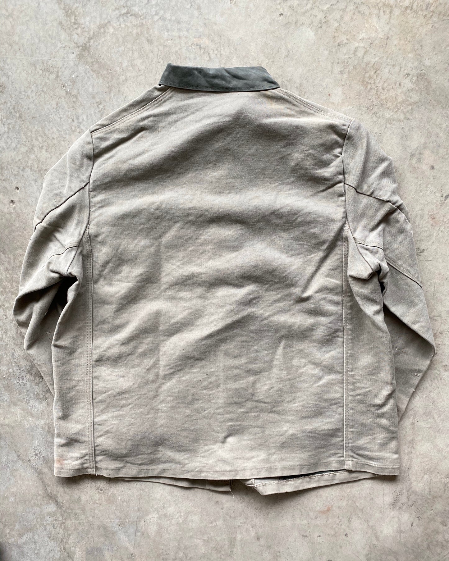 1980S TWO-TONE MOLESKIN EUROPEAN WORK JACKET (L/XL)