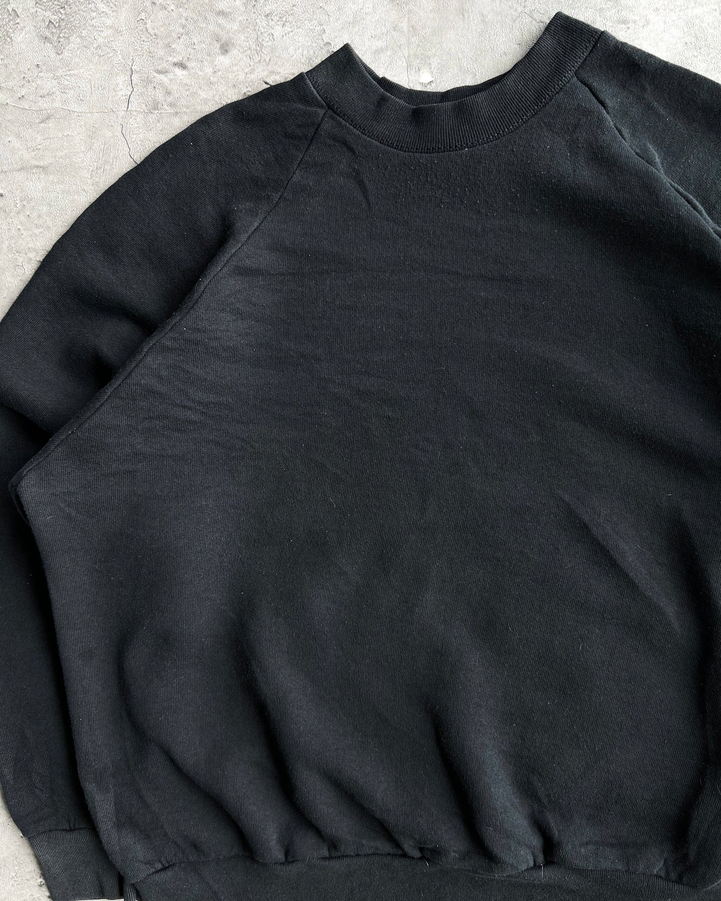 1990S BLACK BLANK FOTL RAGLAN SWEATSHIRTS (L)